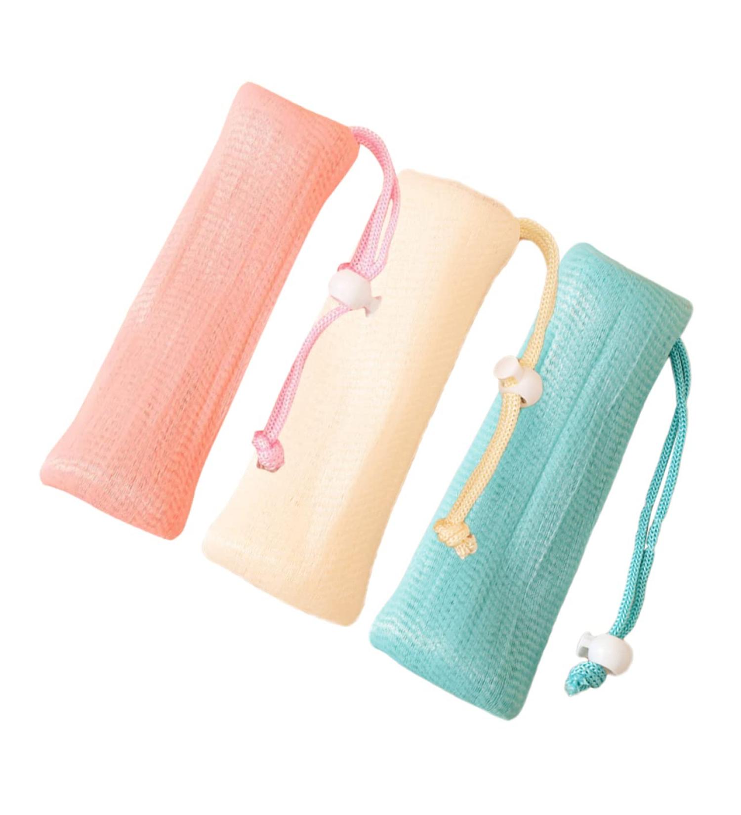 Didiseaon 3pcs Soap Bag Foam Net Bathing Soap Bags Soap Exfoliating Pouch Soap Savers Pouch Soap Sleeve Pe - Buy Online on GoSupps.com