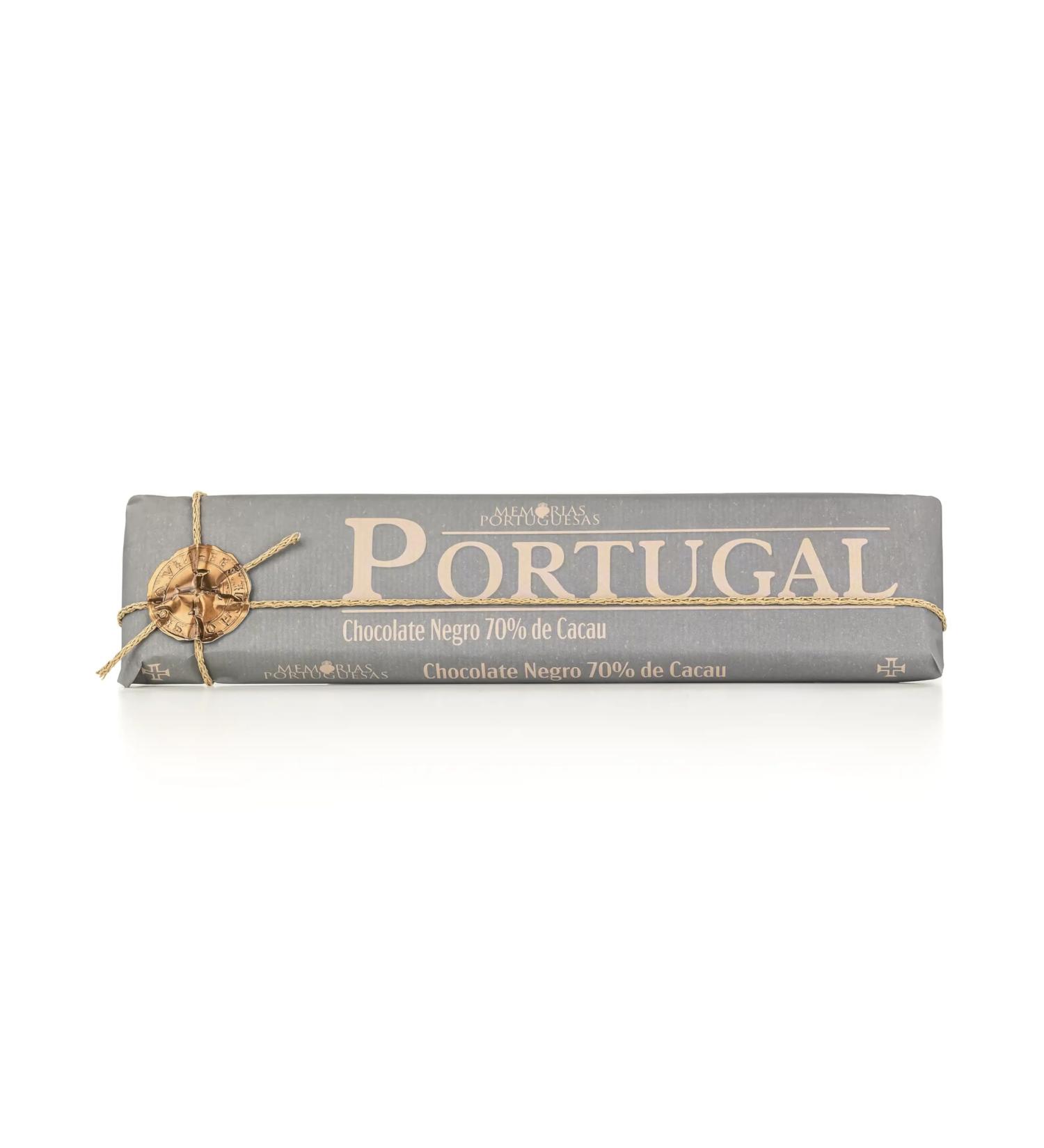 Dark chocolate bar "Portugal" - 300 g - Gluten-free chocolate - 70% cocoa - Smooth and creamy texture - Portuguese gourmet product - Buy Online on GoSupps.com