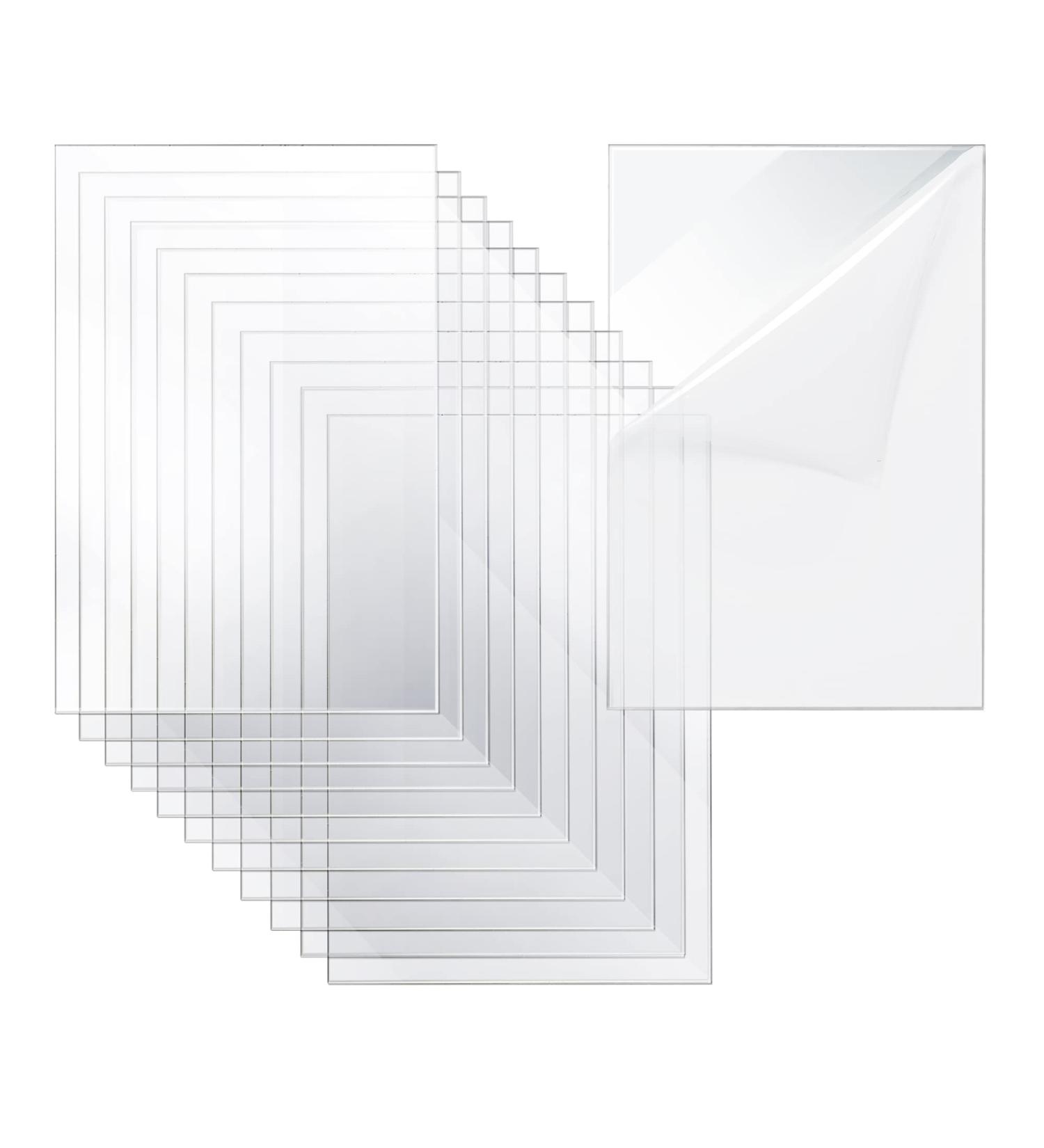 12 Pack Clear Acrylic Plexiglass Sheets 4x6 | Ultra Transparent Replacement Glass for Picture Frames & DIY Projects | 1MM Thick | 4x6 in - Buy Online on GoSupps.com