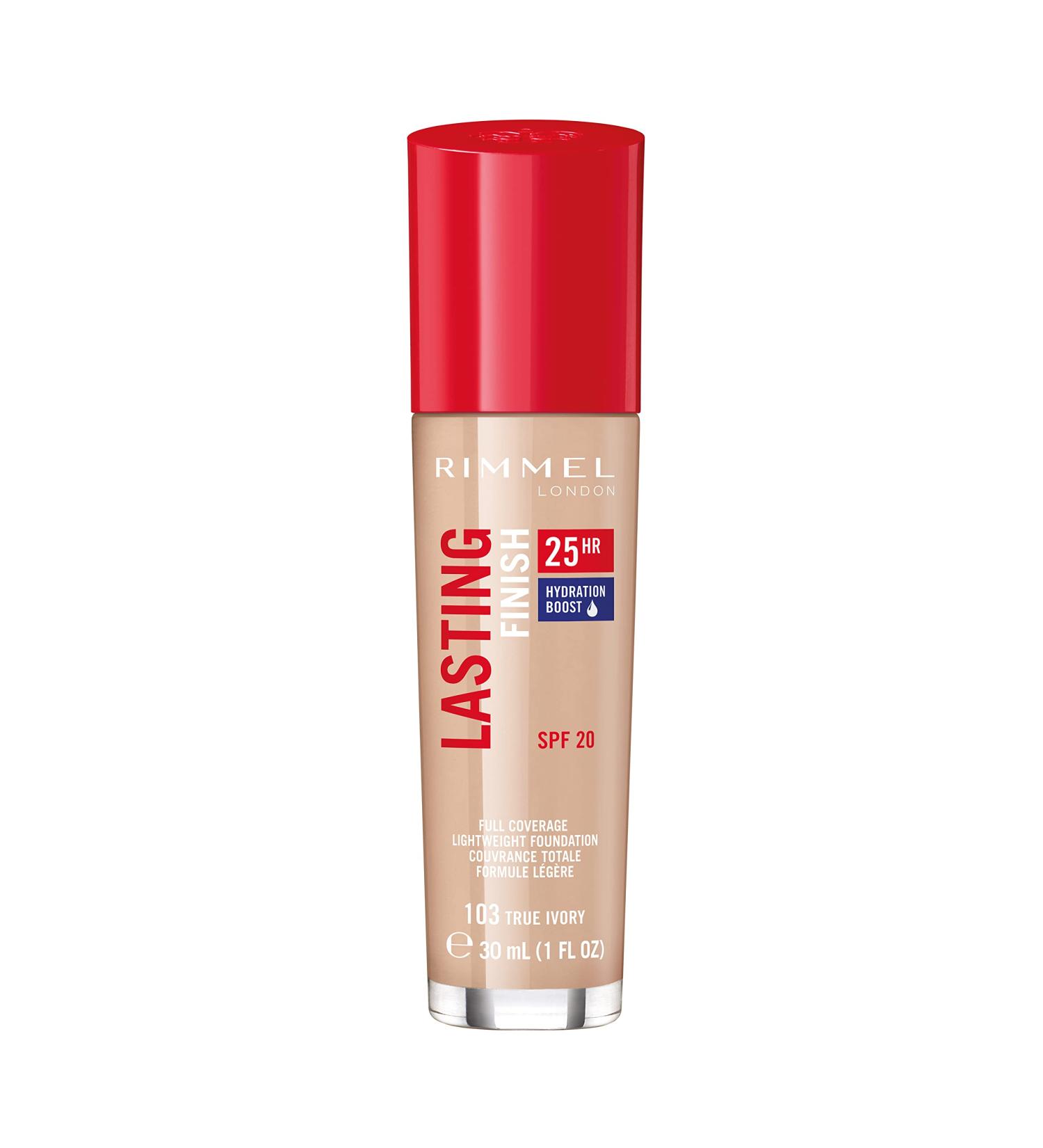 Rimmel Lasting Finish 25HR Foundation 103 True Ivory 1oz - Pack of 1 - Buy Online on GoSupps.com