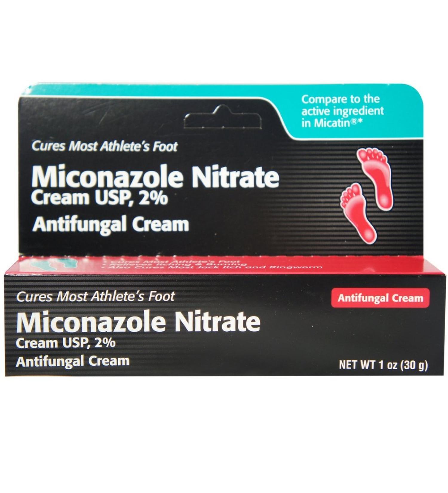 Miconazole Nitrate 2 % Antifungal Cream - 1 Oz (Pack of 6)