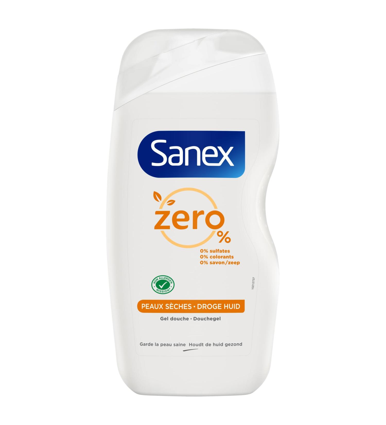 SANEX - Gel Douche Sans Savon Zero% Peaux S ches - Riche en agents hydratants - 500 ml 500 ml (Lot de 2) - Buy Online on GoSupps.com