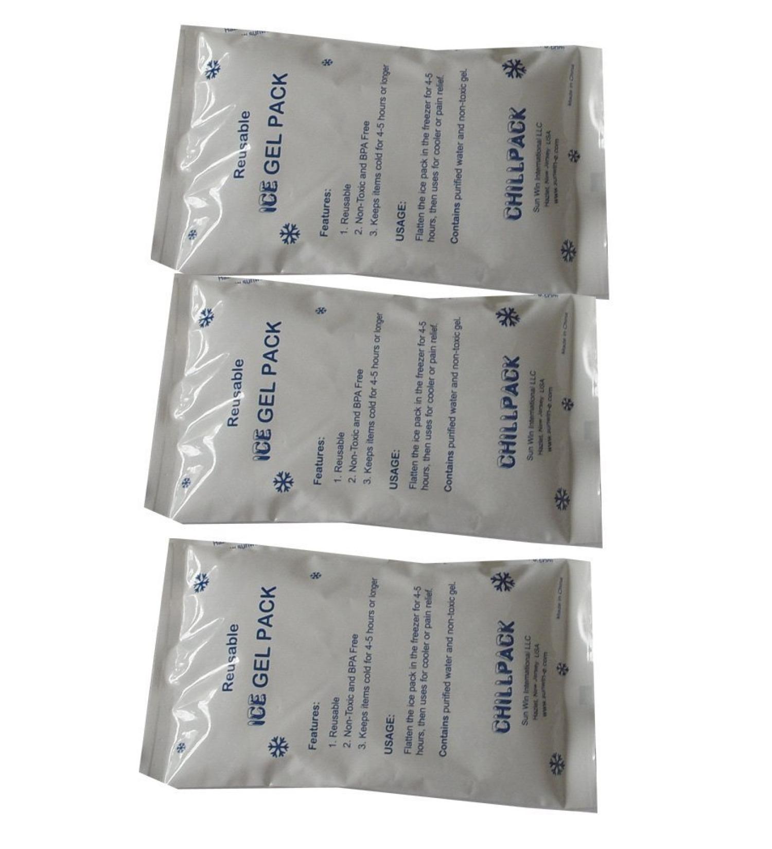 Chill Pack Diabetic/Medication Travel Cooler Case Ice Gel Pack Replacement Pack of 3