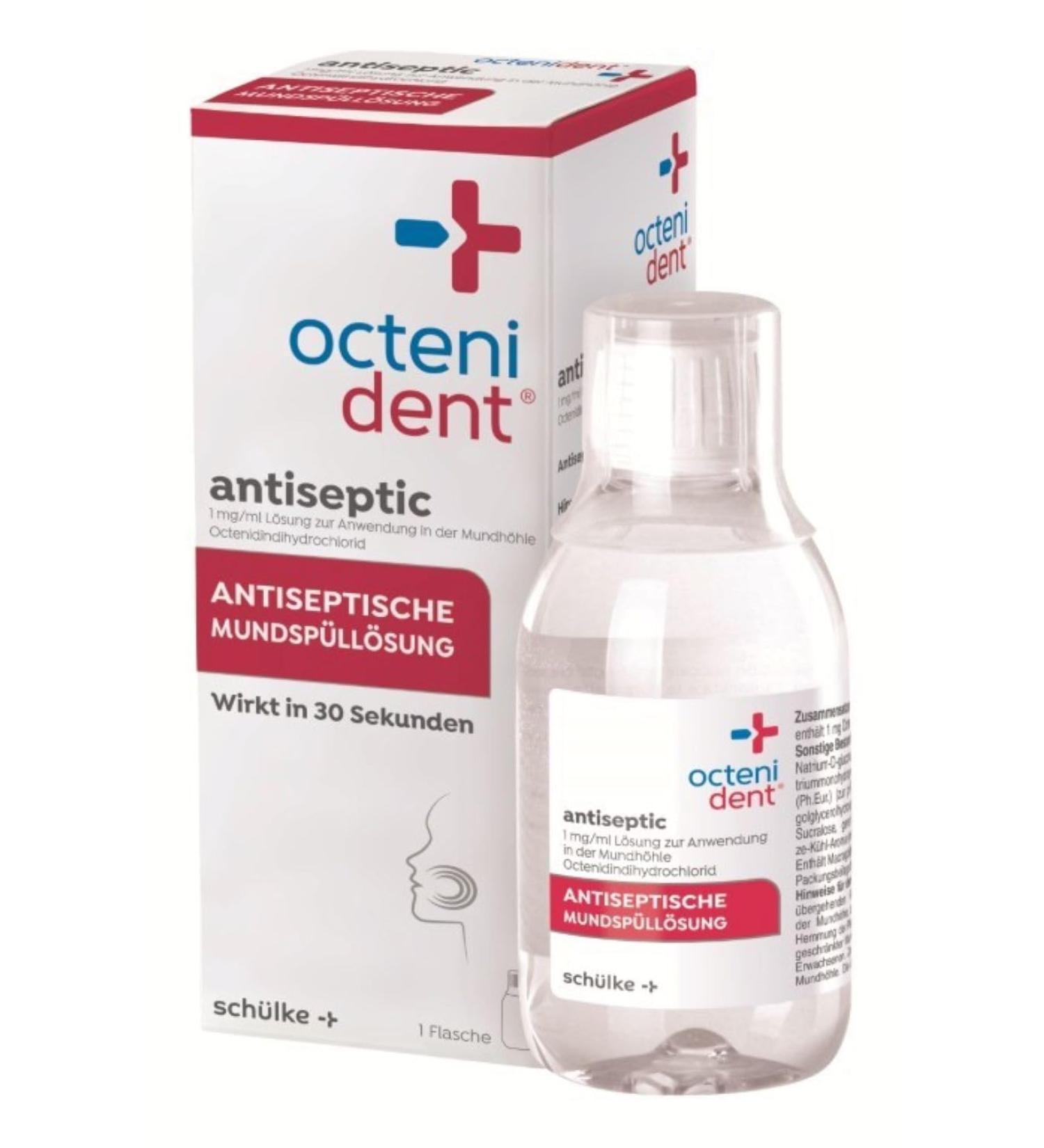 Octenident Antiseptic Mouthwash - Fast-Acting 250ml Bacterial Reducer Chlorhexidine-Free Solution - Buy Online on GoSupps.com