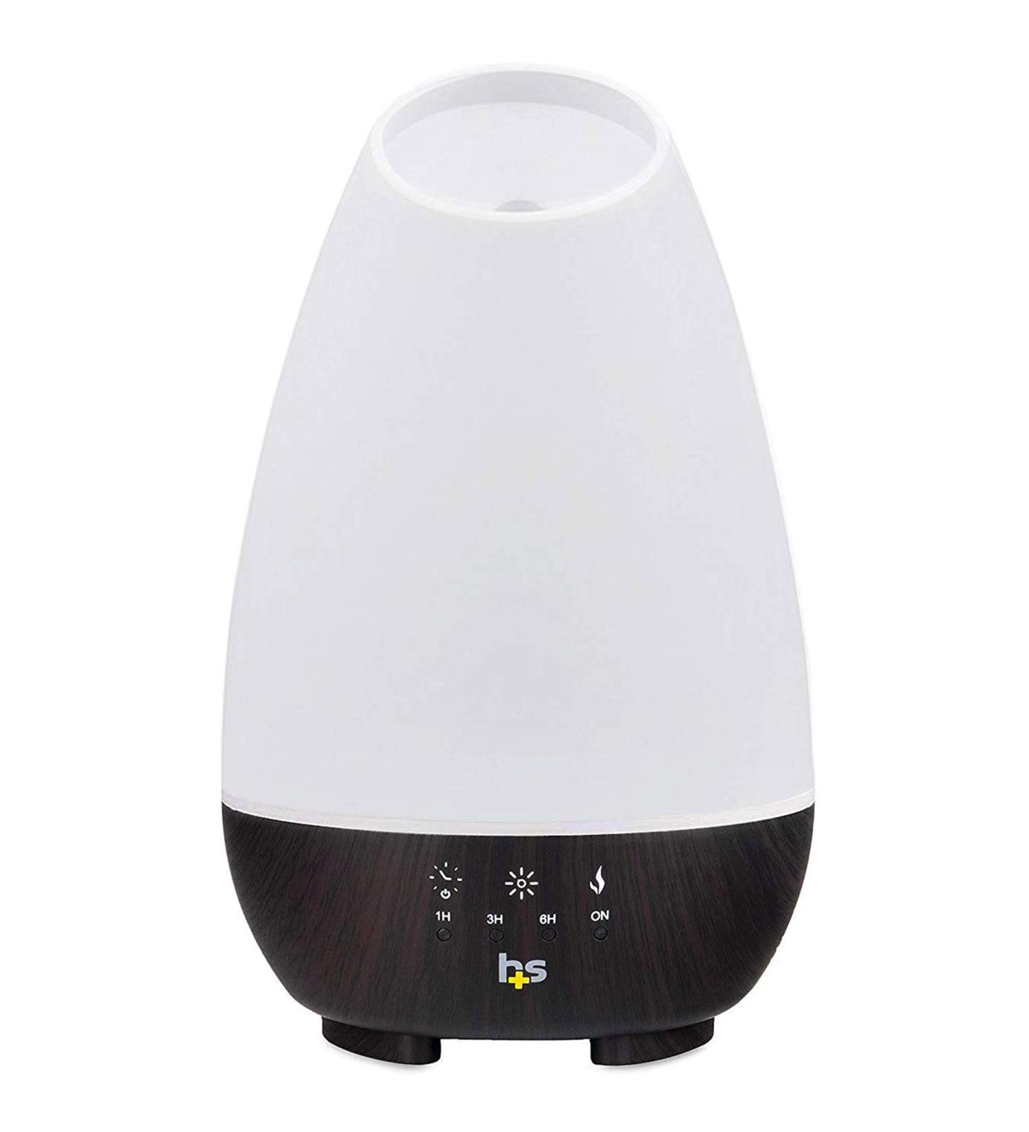 HealthSmart 500ML Essential Oil Diffuser & Cool Mist Humidifier with Timer, Adjustable Mist Mode & 7 LED Light, Aromatherapy for Large Rooms - White - Buy Online on GoSupps.com