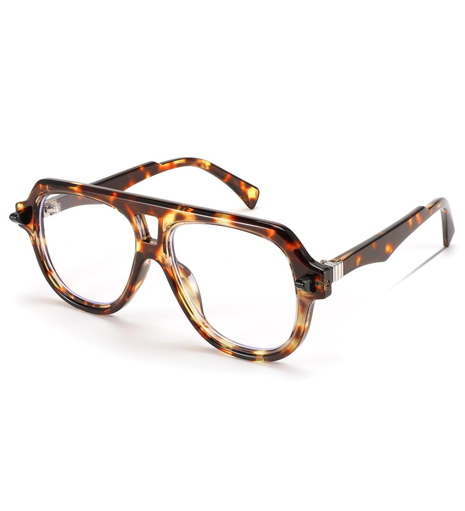 FEISEDY Aviator Blue Light Blocking Glasses for Men & Women - Anti Glare Computer Eyewear B0039 Leopard 50mm - International Shipping Available - Buy Online on GoSupps.com