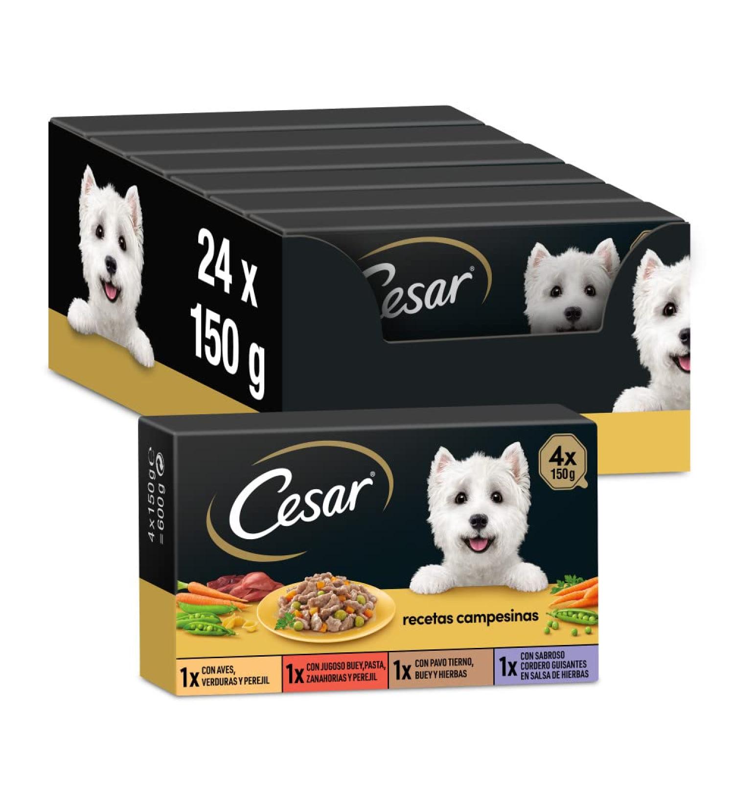 Cesar Wet Dog Food - Rural Recipes in Sauce 24 Pack (6 x 4 Cups 150g) - Premium International Shipping - Buy Online on GoSupps.com