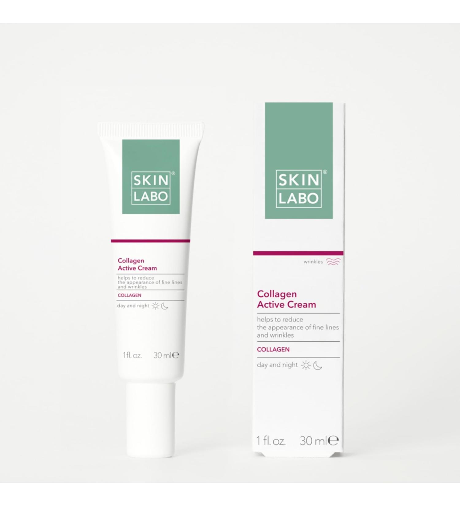 SkinLabo - Collagen Active Cream Restructuring and Filling Reduces the Appearance of Fine Lines Anti-Wrinkle Action with Collagen - 30 ml New Version - Buy Online on GoSupps.com