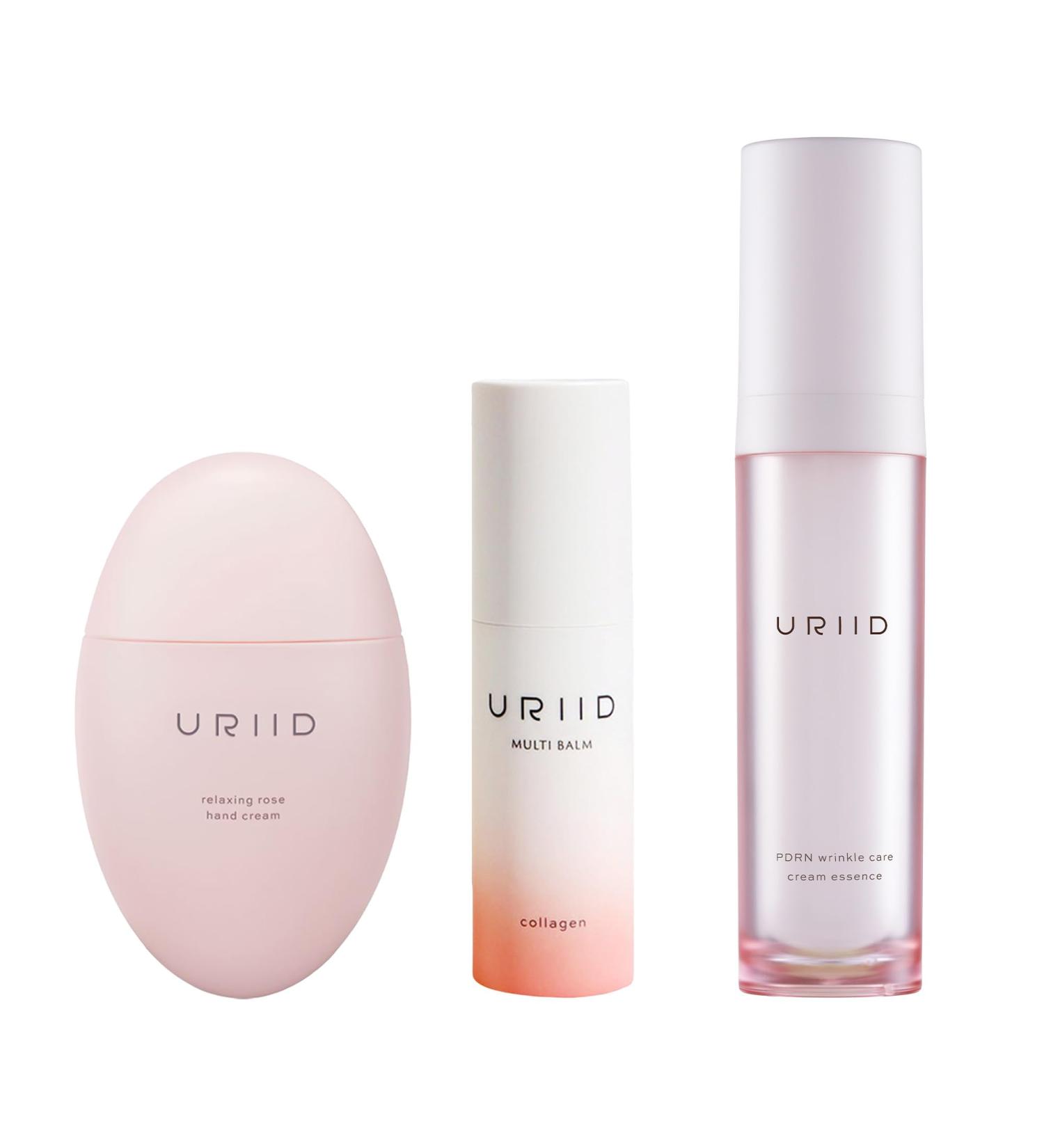 URIID 3-in-1 Winter Repair Skincare Bundle PDRN Facial Essence Rose Hand Cream & Collagen Balm - Buy Online on GoSupps.com