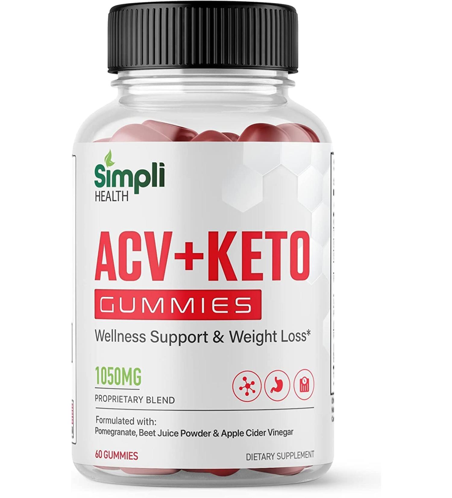 Simpli ACV Ketos Gummies Simpli Health ACV+Keto Gummies (2 Pack) (1 Pack)