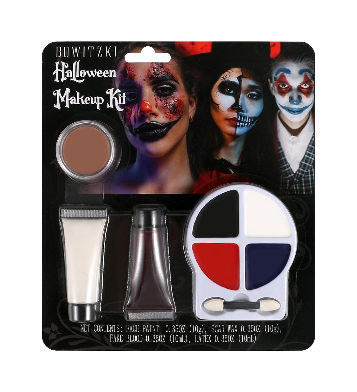 Bowitzki Clown Makeup Kit | Halloween Special Effects with Face Paint Liquid Latex & Blood | International Shipping Available - Buy Online on GoSupps.com
