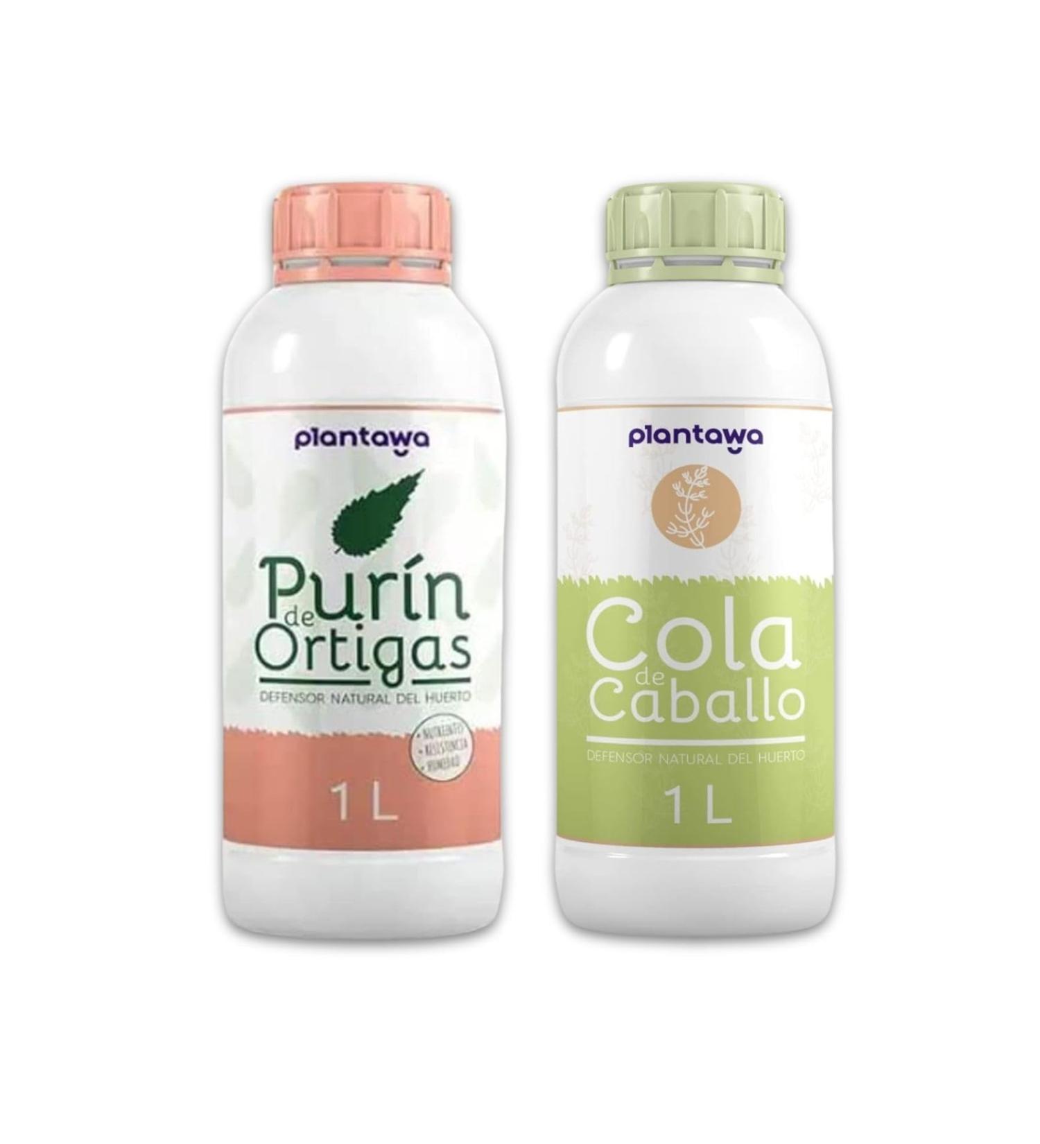 PLANTAWA Nettle Purine 1L + Horsetail 1L | Natural Solution to Strengthen and Maintain Surfaces | Effective and Safe Effect | Easy to Use