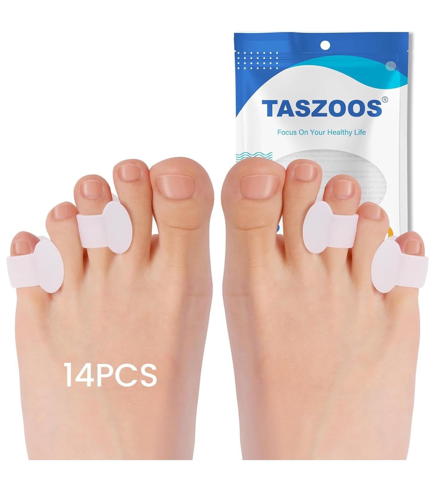 14 Pieces Gel Toe Separators for Small Toe Pinky Toe Spacers Gel Little Toe Buddy Toe Corrector Toe Straightener Tailor's Bunion Pads