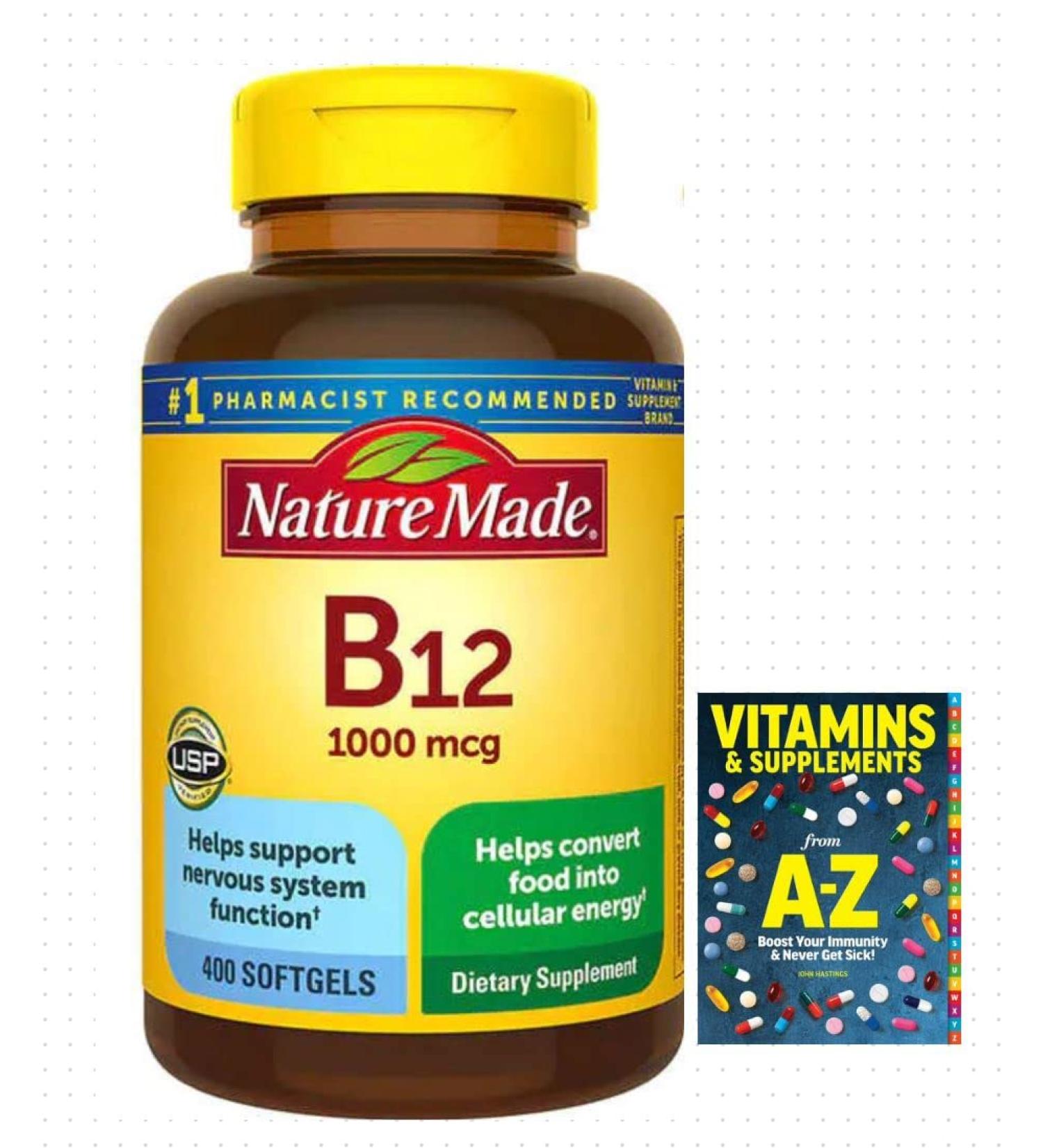 Nature Made Vitamin B12 1000 mcg - 400 Softgels for Energy Metabolism Support - Buy Online on GoSupps.com