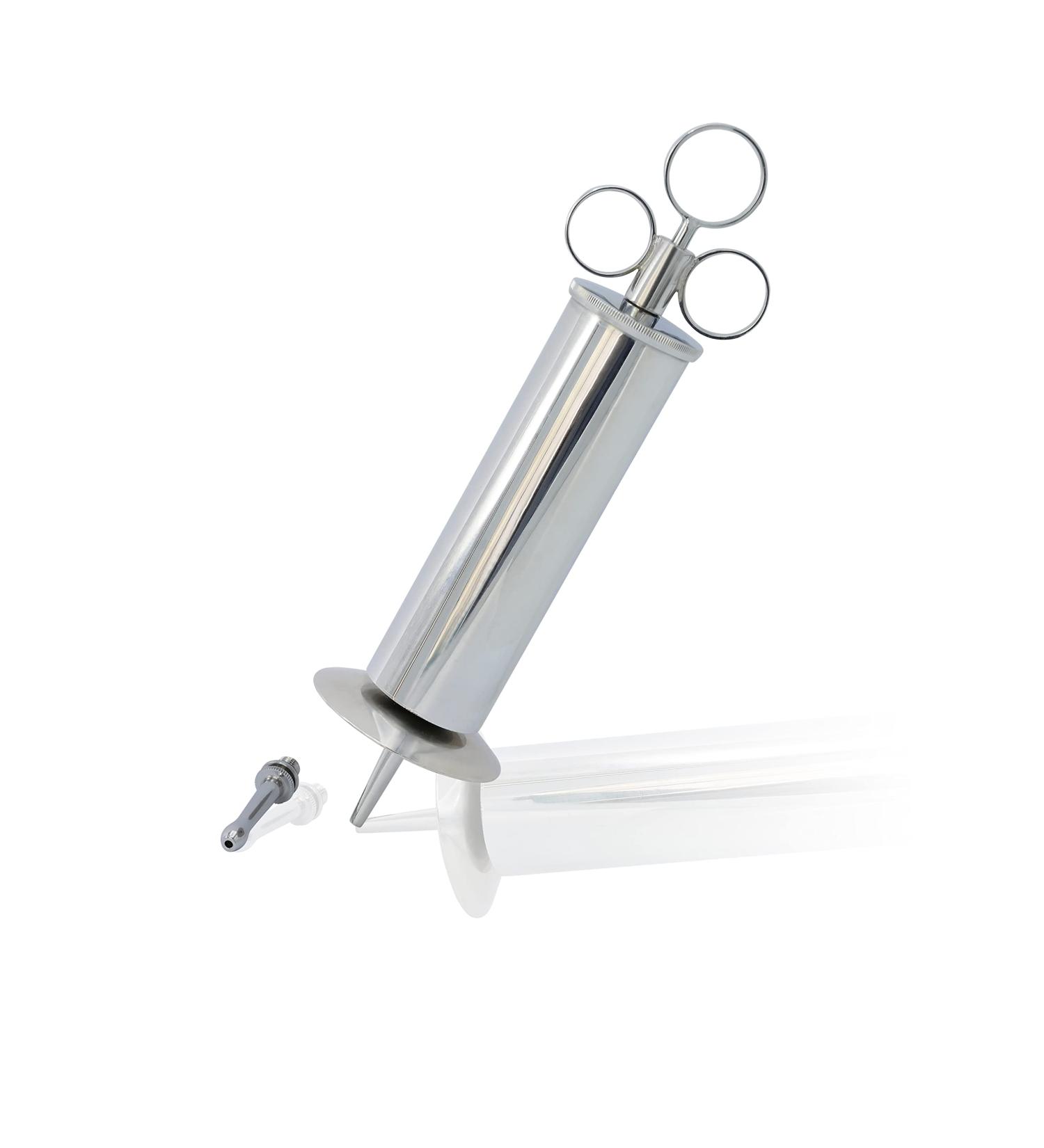 OdontoMed2011 3oz Brass Ear Wax Removal Syringe - High Quality Veterinary Instrument with Chrome Finish - Buy Online on GoSupps.com