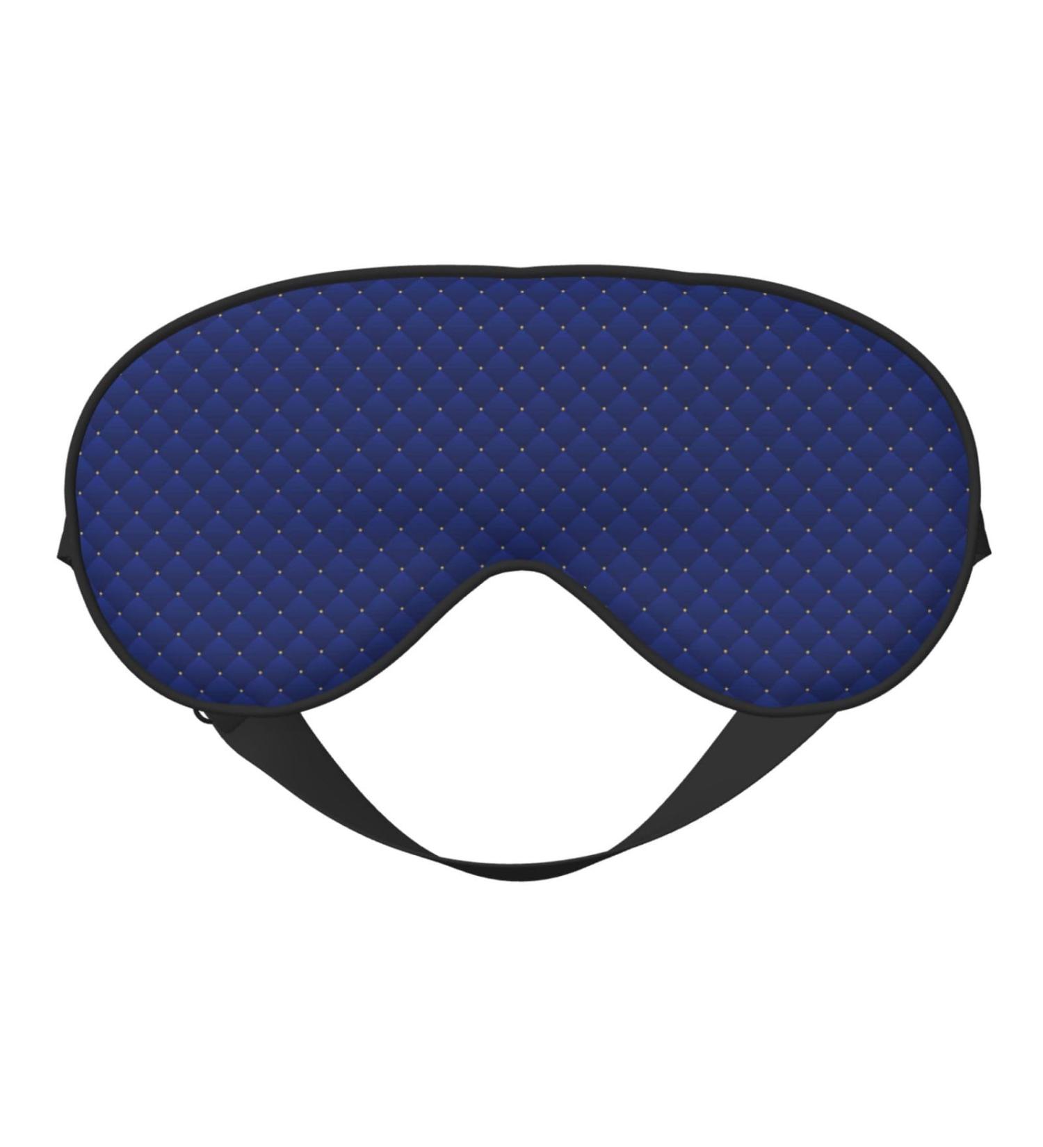 Navy Blue Print Sleep Masks - Comfortable & Super Soft Eye Mask with Adjustable Strap | Lightweight Travel & Home Use - Buy Online on GoSupps.com