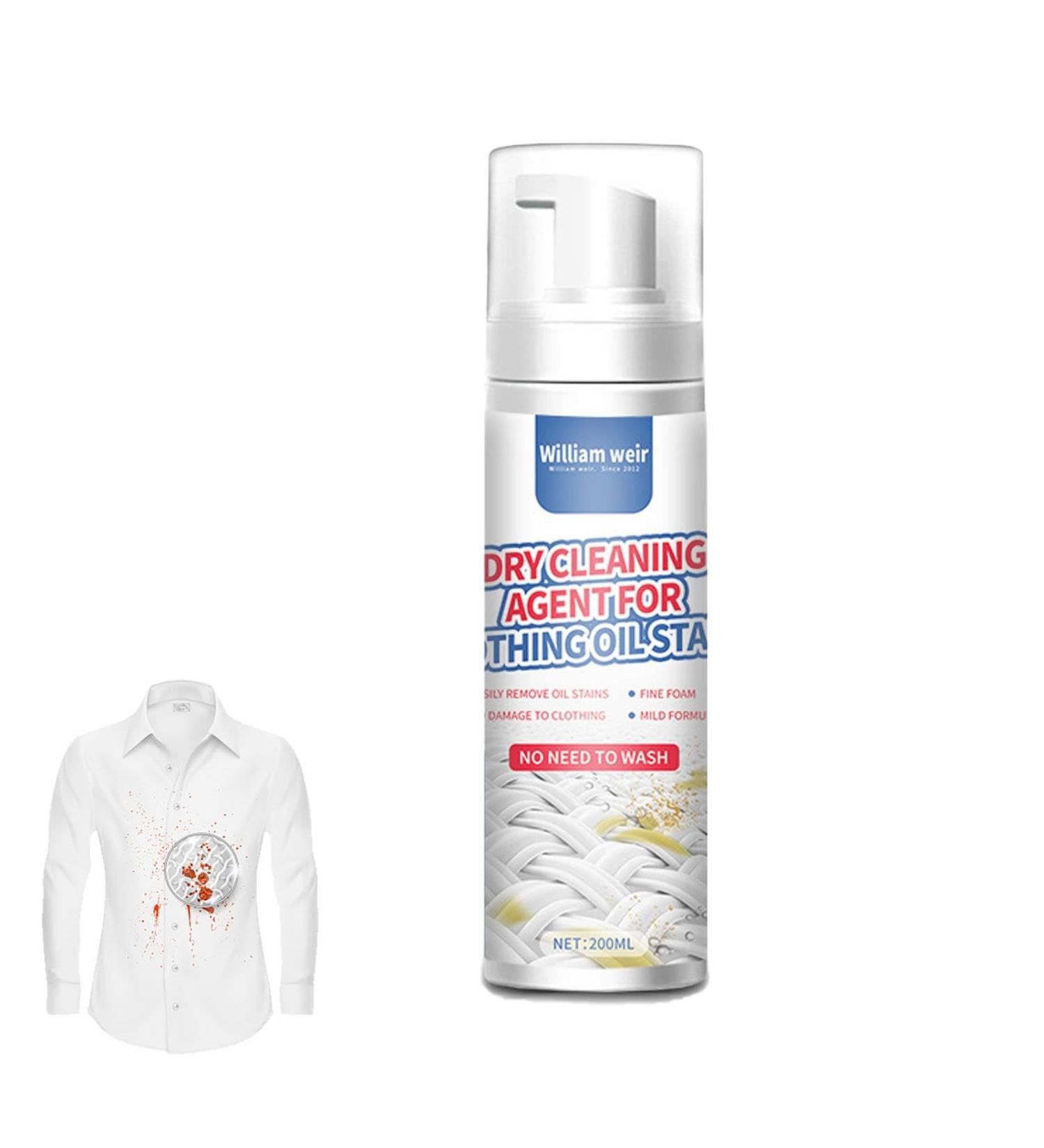 Dry Cleaning Spray - Dry spott Cleaner For Clothes | spott Remover Dry Cleaner | Dry Cleaning Agent For Clothing Oil Stain | Dry Care Stain Remover For Clothing Oil Stains | Dry Cleaning Agent Spray - Buy Online on GoSupps.com