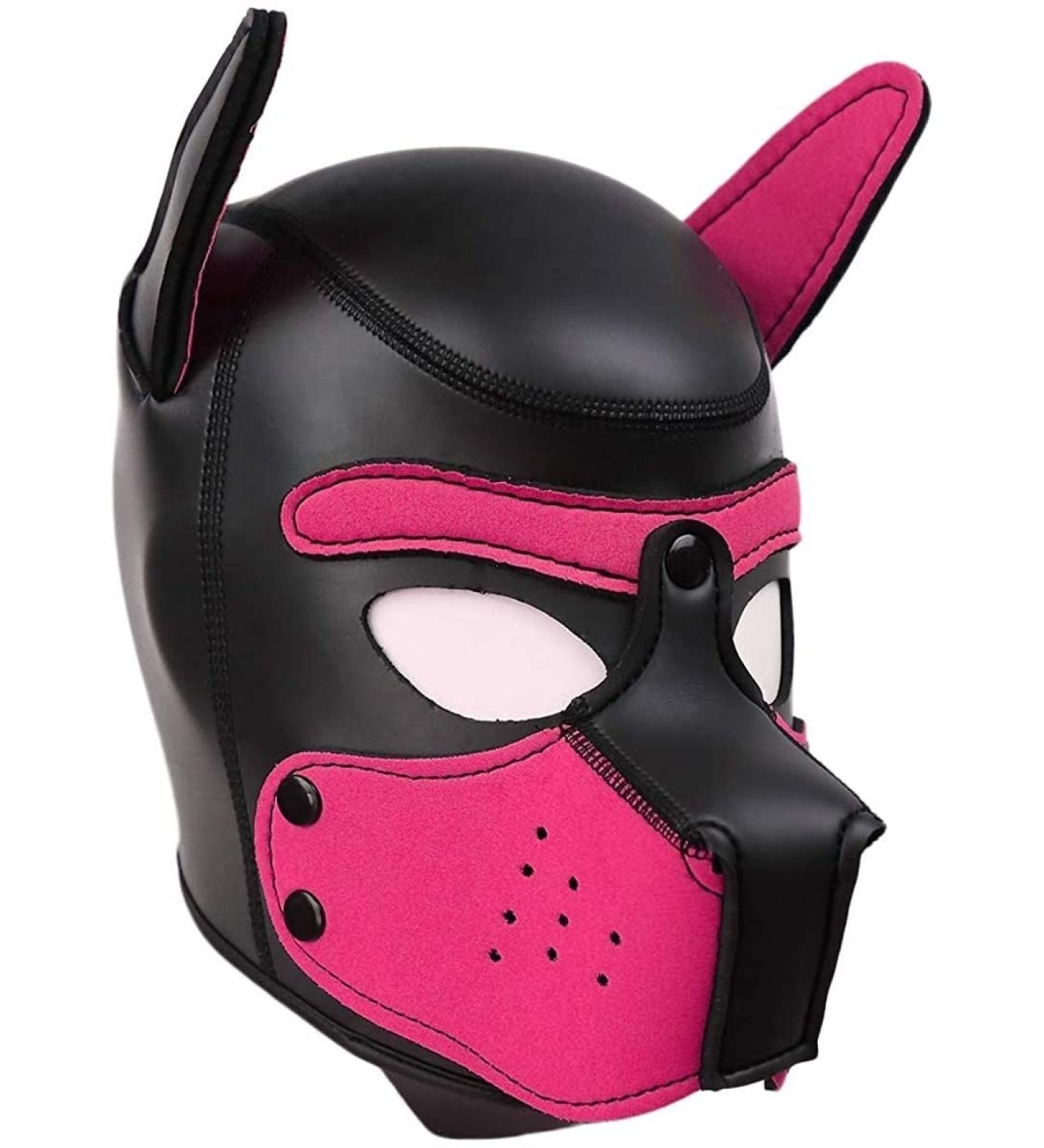 Yiqin RWSX Soft Latex Dog Mask - Petplay Puppy Mask with Removable Mouth for Halloween & Parties - XL Pink - Buy Online on GoSupps.com