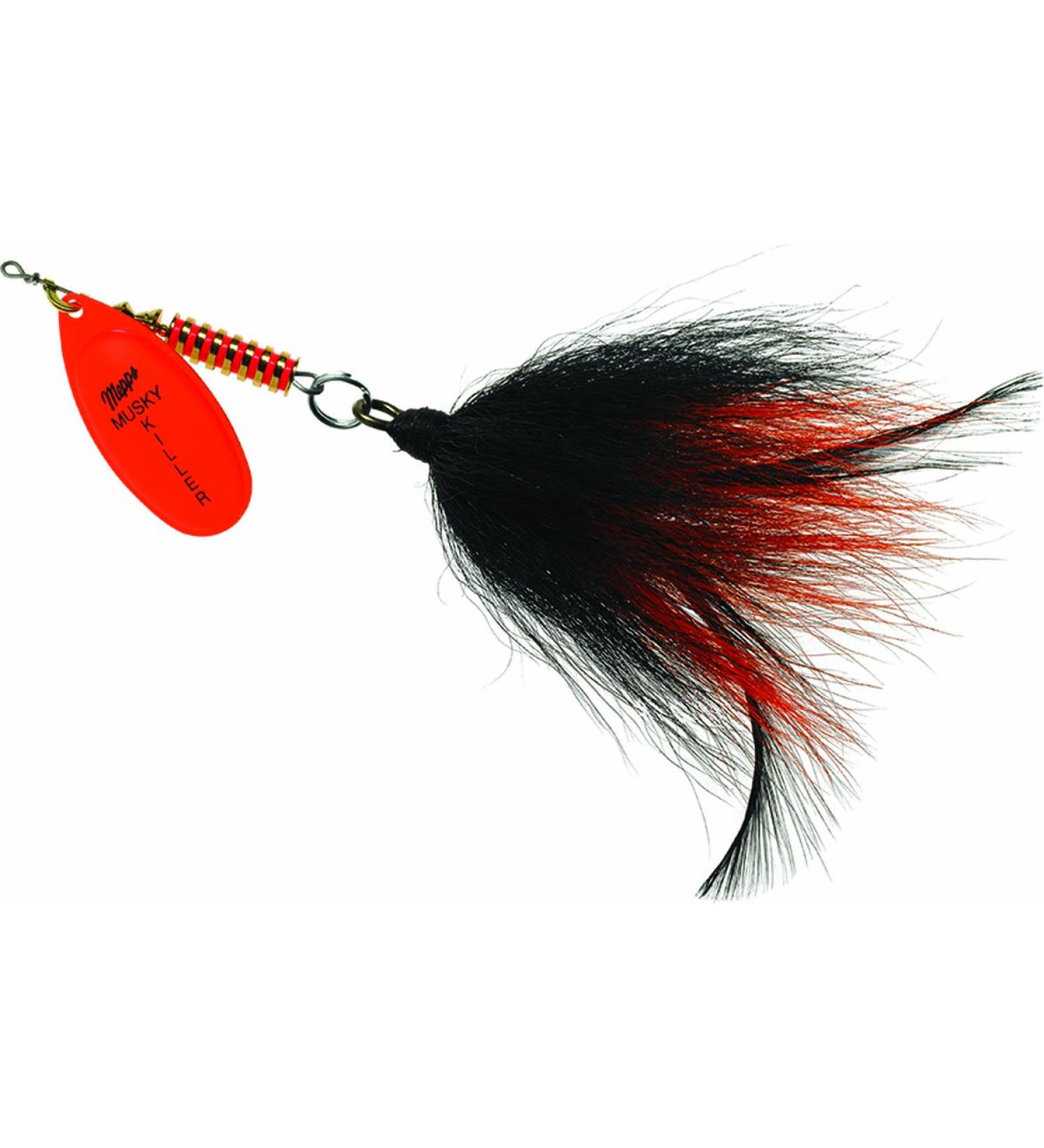 Mepp's BM HO-BO MuskyKiller-Bucktail, 3/4-Ounce, Hot Orange