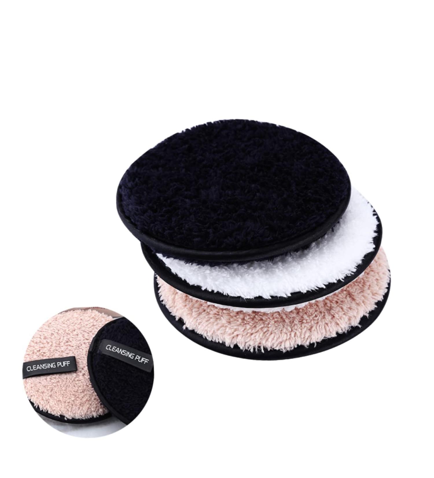 Buy Healeved 3pcs Clean Face Makeup Puff - Reusable Soft Cotton Facial Cleansing Rounds & Pads for Makeup Removal - Eco-Friendly & Durable - Buy Online on GoSupps.com