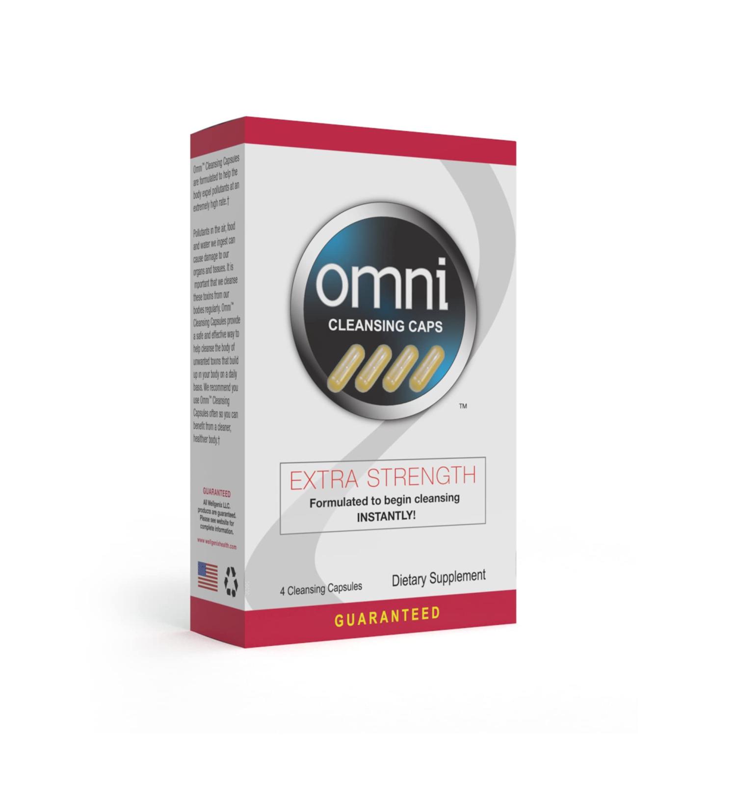 Wellgenix Omni Quick Flush Detox Pills - Extra Strength Toxin Rid Cleanser (4 Fast Caps) - 1 Pack - Buy Online on GoSupps.com