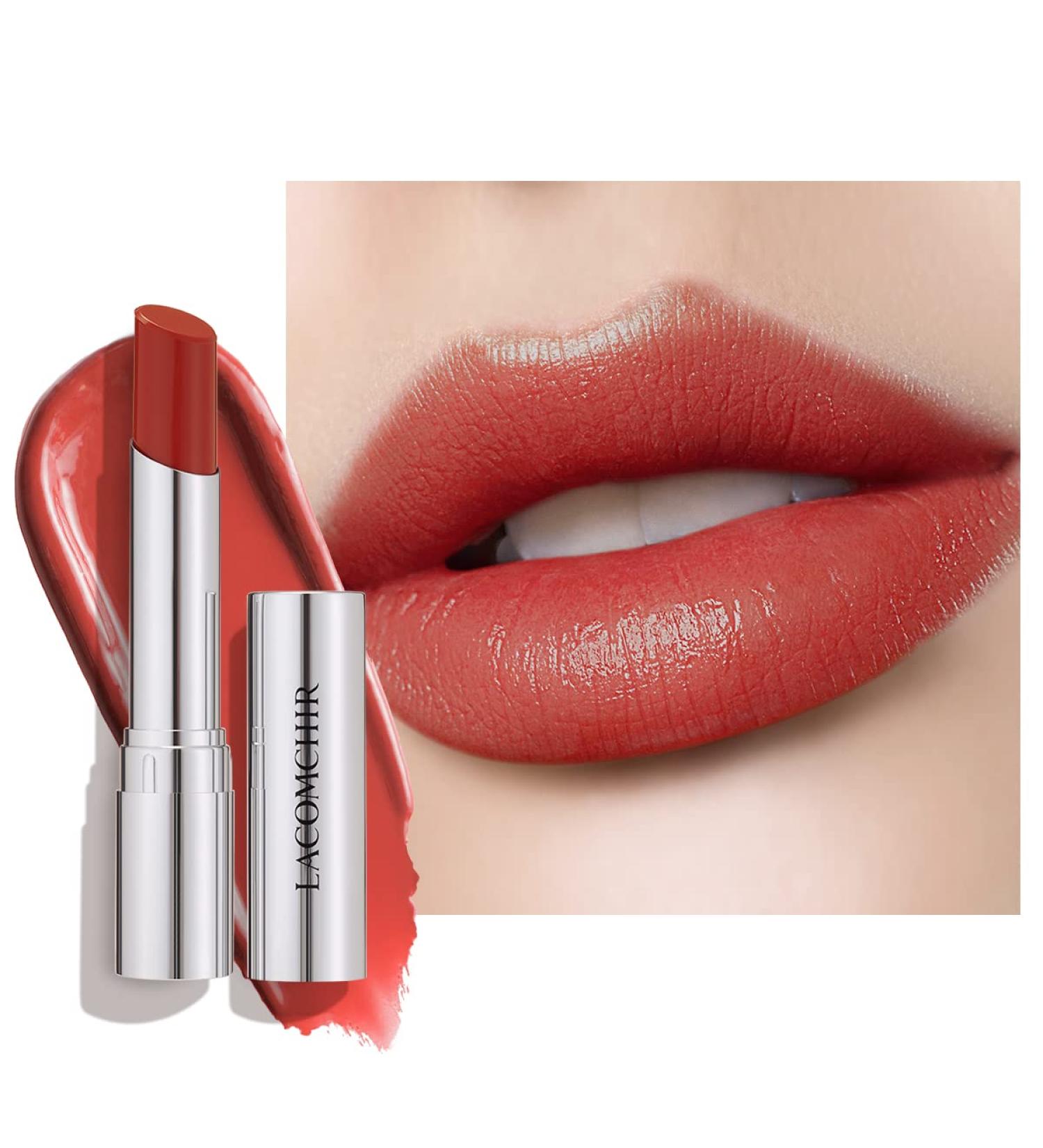 LACOMCHIR Moisturizing Shine Lipstick - Hydrating High Pigment Lip Makeup with Rose Oil - Cruelty-Free & Gluten-Free - Shade 01 - Buy Online on GoSupps.com