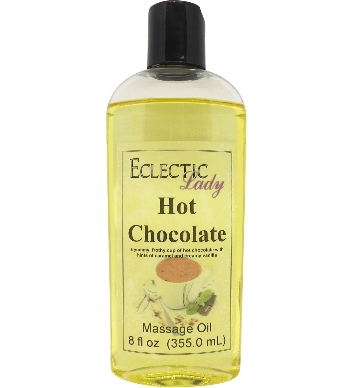 Hot Chocolate Massage Oil 8 oz | Sweet Almond & Jojoba Oil | Preservative Free | Aromatherapy & Relaxation - Buy Online on GoSupps.com