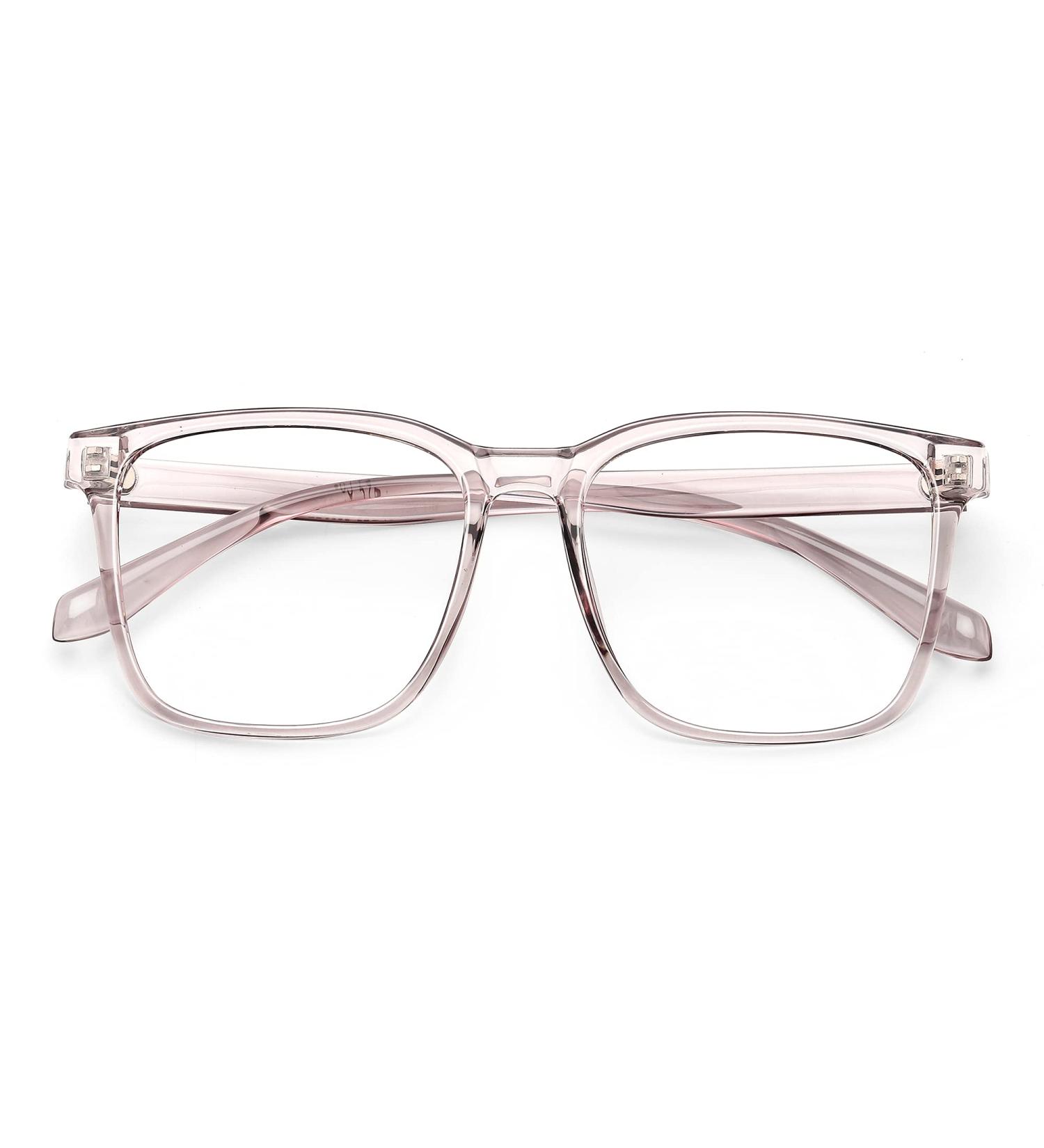 PANNER Blue Light Blocking Glasses Oversized Square Computer Glasses Anti Blue Light for Women Men Light Purple - Buy Online on GoSupps.com