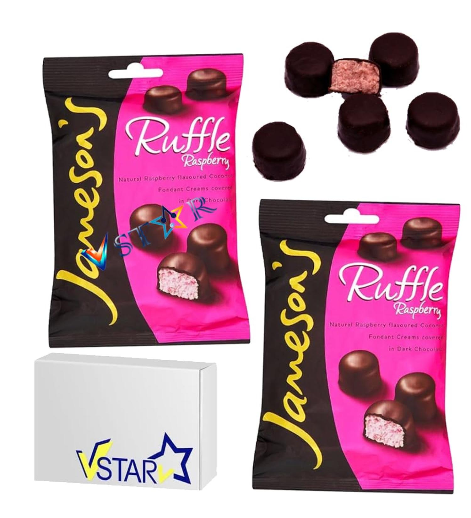 Jameson's Ruffle Raspberry Chocolate Bag 135g - Pack of 2