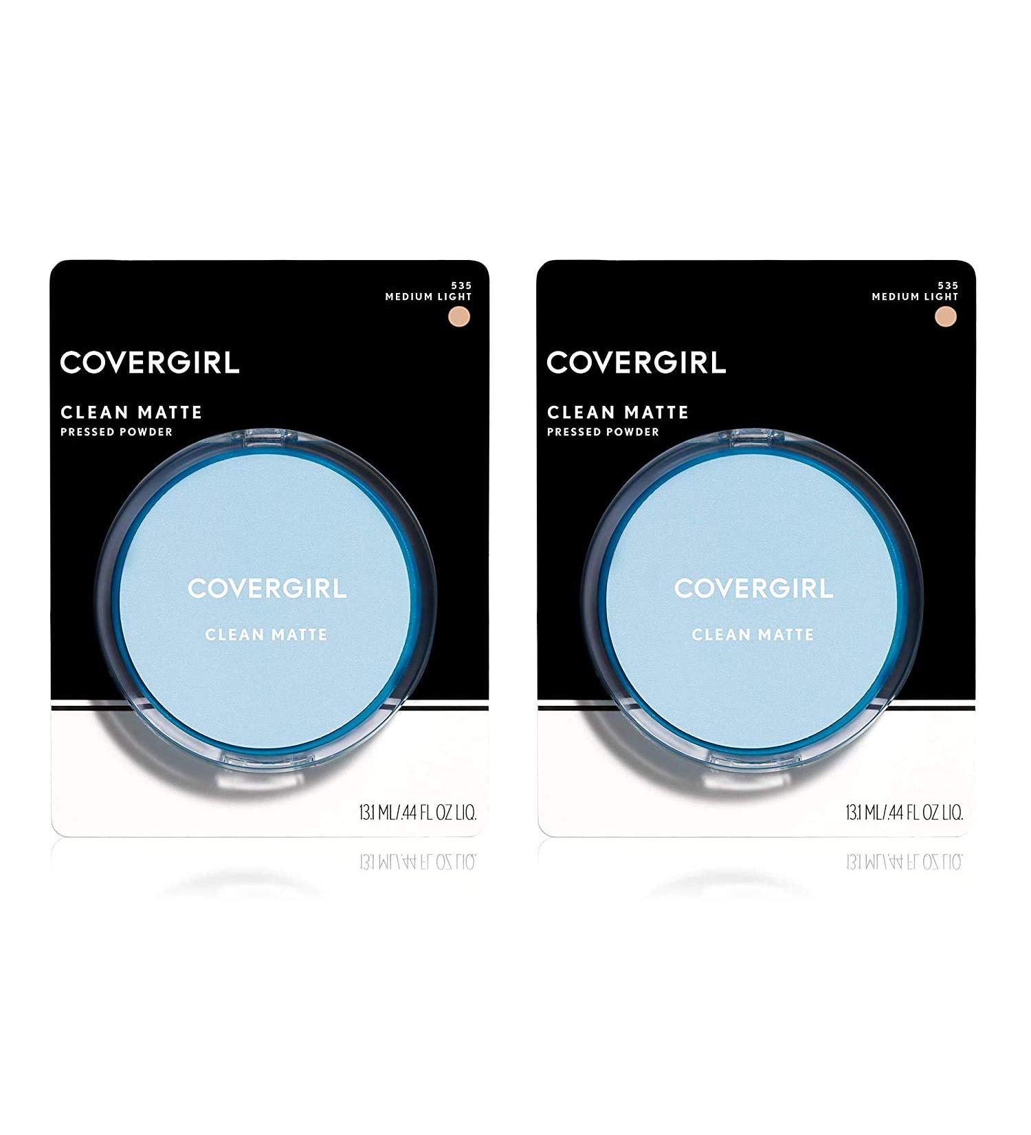 Covergirl Clean Matte Pressed Powder - Medium Light 0.35 Oz (Pack of 2) | Ideal for Oily Skin - Buy Online on GoSupps.com