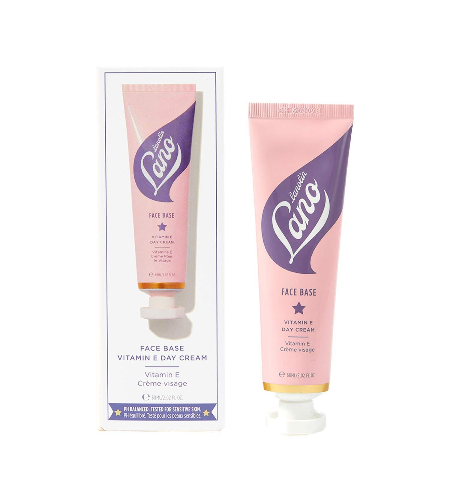 Lanolips Face Base - Moisturizing Day Cream with Lanolin & Vitamin E for Normal-Dry & Sensitive Skin - 60ml | Dermatologist Tested - Buy Online on GoSupps.com