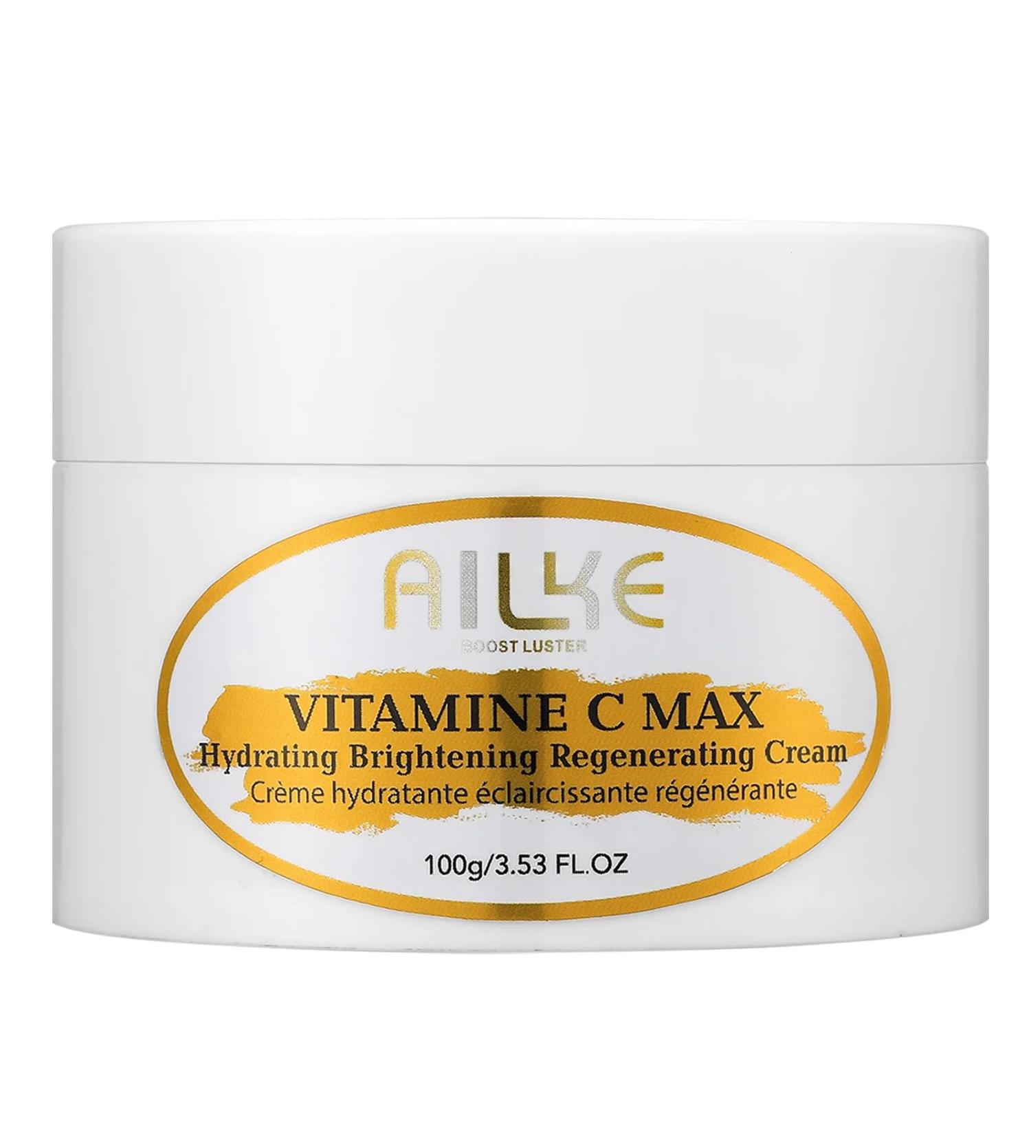 AILKE Vitamine C Max Cr me hydratante claircissante r g n rante pour le visage avec collag ne et niacinamide anti- ge peau lisse restaure l' lasticit de la peau 100 ml (lot de 1) - Buy Online on GoSupps.com