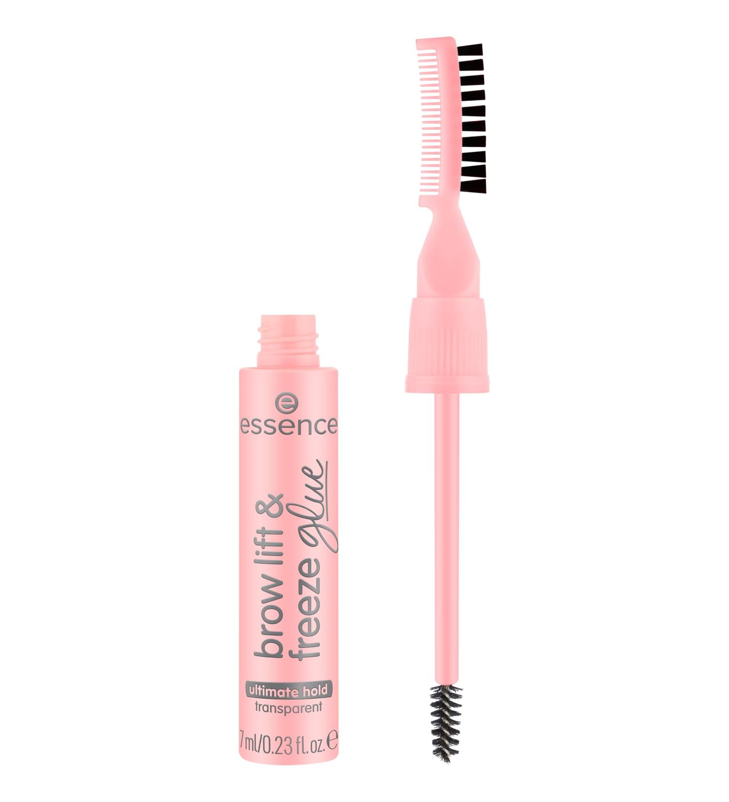 essence brow lift & freeze glue 01 Clear Control gel sourcils transparent tenue ultra-forte fini naturel applicateur 3-en-1 7ml - Buy Online on GoSupps.com