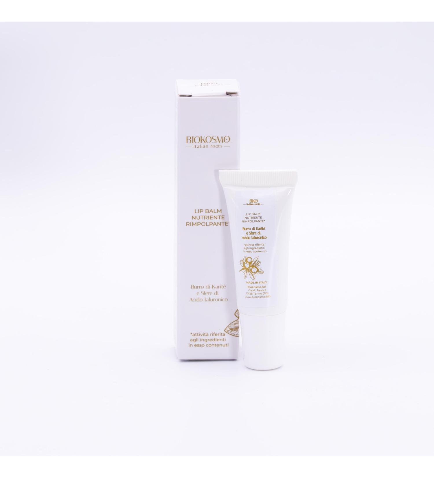 BIOKOSMO - italian roots - Lip Balm Plumping Nutrient Shea Butter and Hyaluronic Acid Balls. 10 ml. 100% Made in Italy and Cruelty Free - Buy Online on GoSupps.com