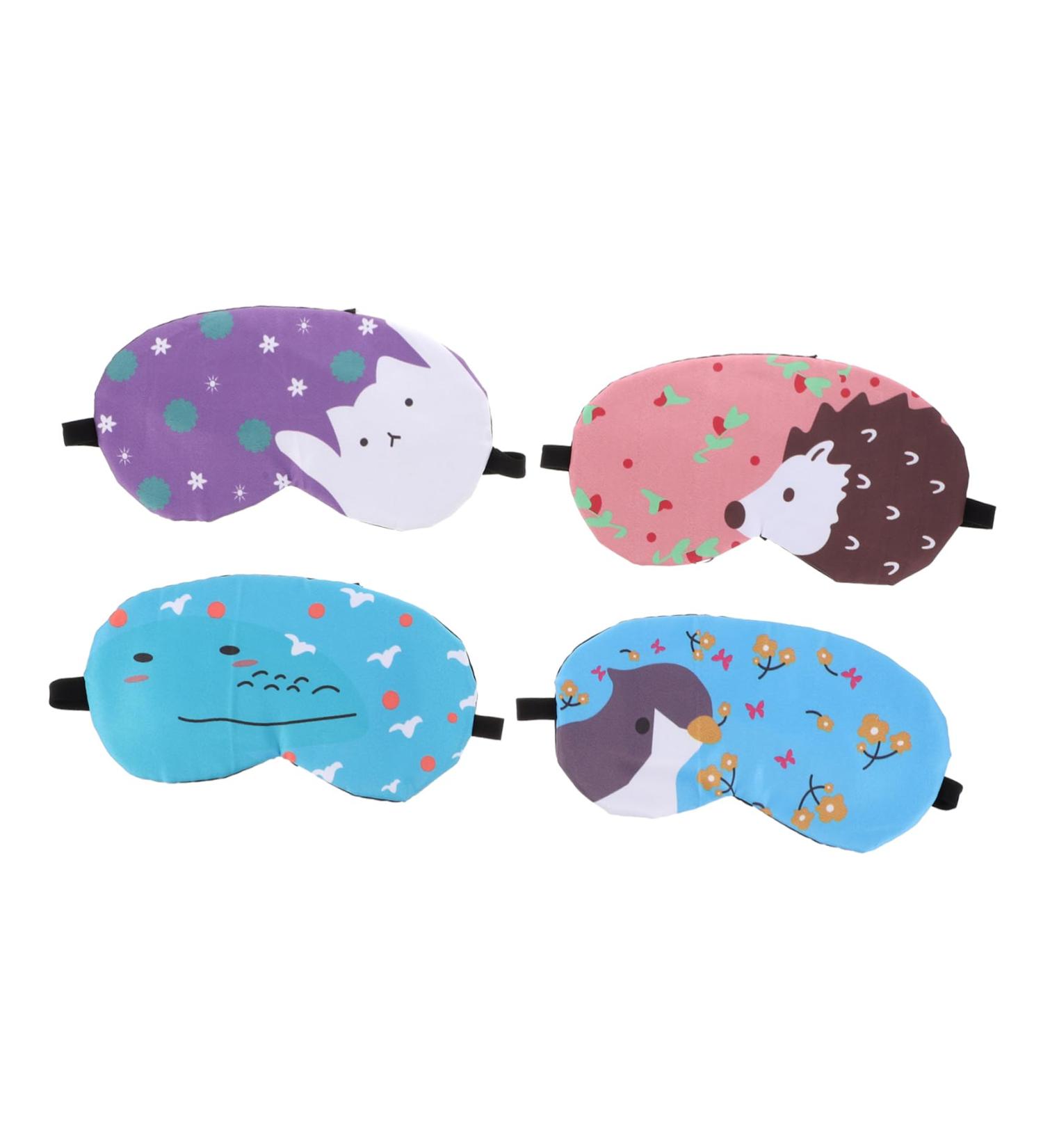 Angoily Comfy Sleep Eye Mask with Ice Cream Bag - 4-Stage Kitten Eye Flap Polyester Mask for Relaxing Nights - Buy Online on GoSupps.com