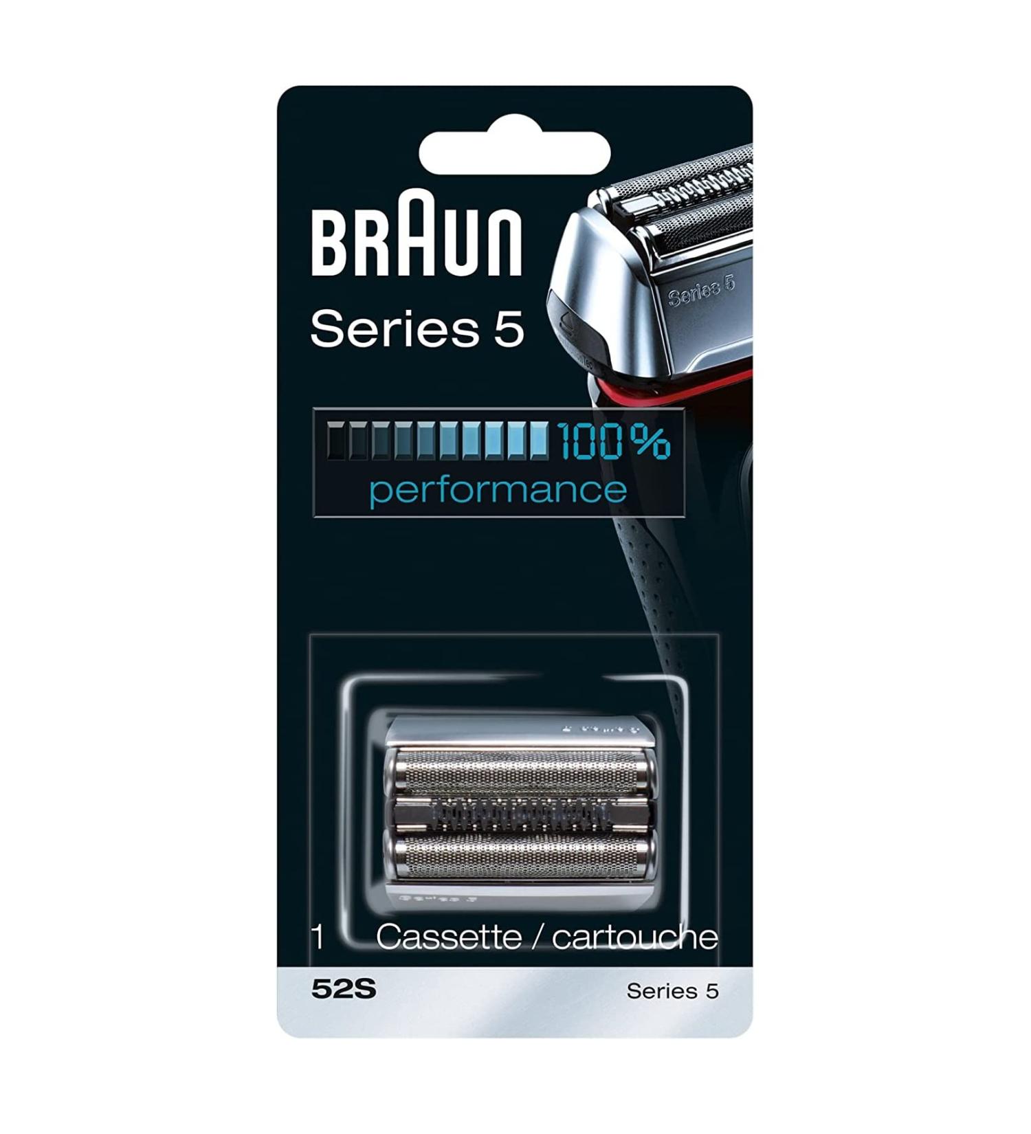 Braun Series 5 52S Replacement Foil and Trimmer Head Cassette - Silver - Buy Online on GoSupps.com
