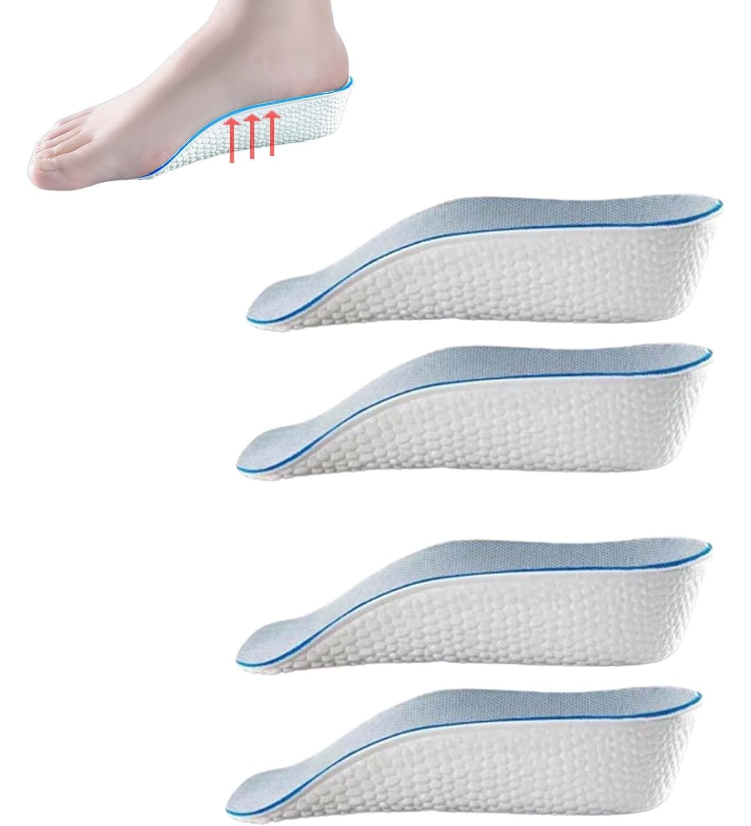 Buy 2 Pairs of Orthopedic High Pads 1.0 - Arch Support Height Increase Insoles for Men | Invisible Shock Absorption Heel Inserts (3.5cm) - Available in White/Black - Buy Online on GoSupps.com