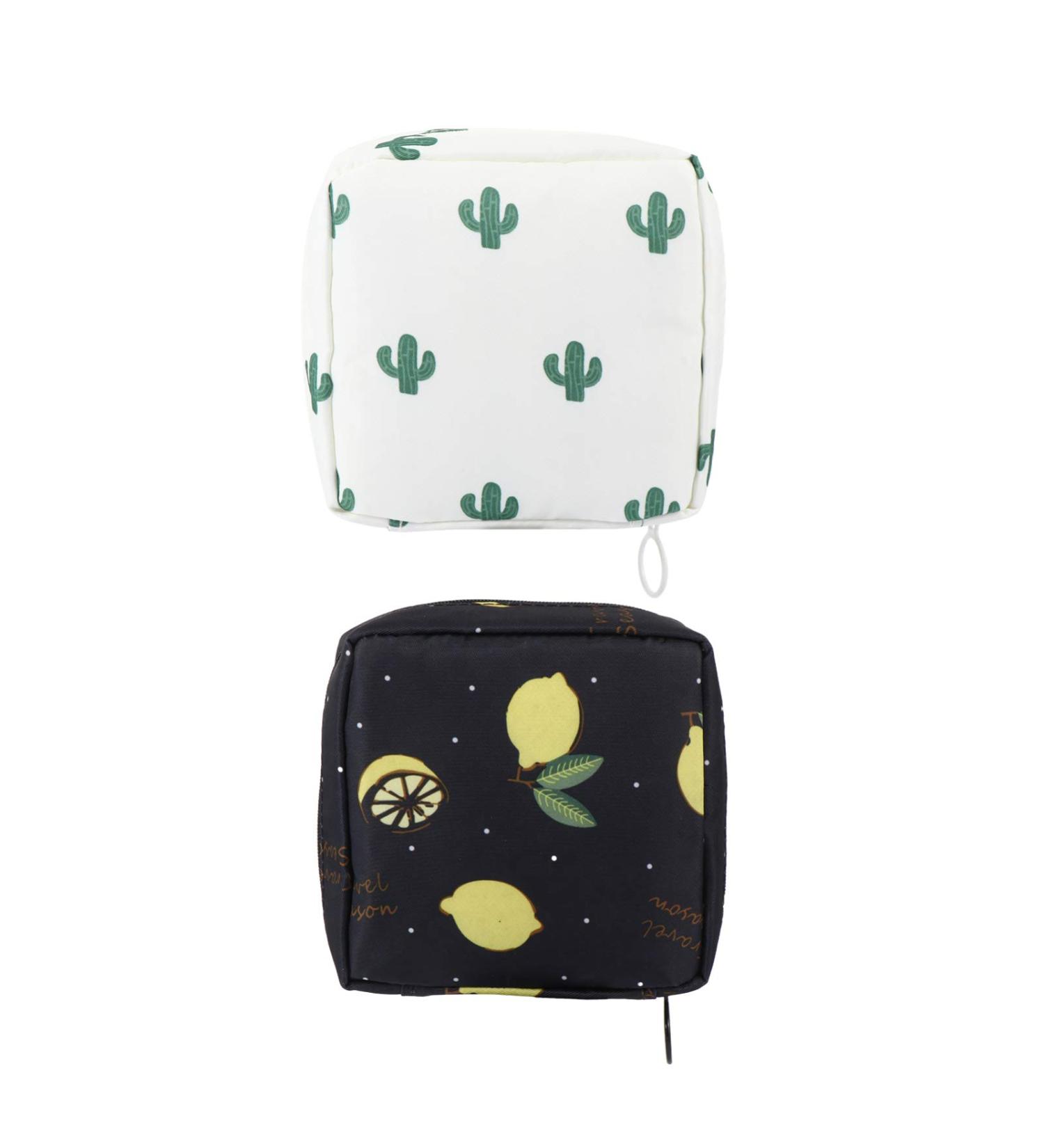 MILISTEN 2pcs Sanitary Napkin Toiletry & Makeup Pouch - Mini Coin Bag for Periods & Cosmetics - Zippered Twill Fabric Girls' Essentials - Buy Online on GoSupps.com