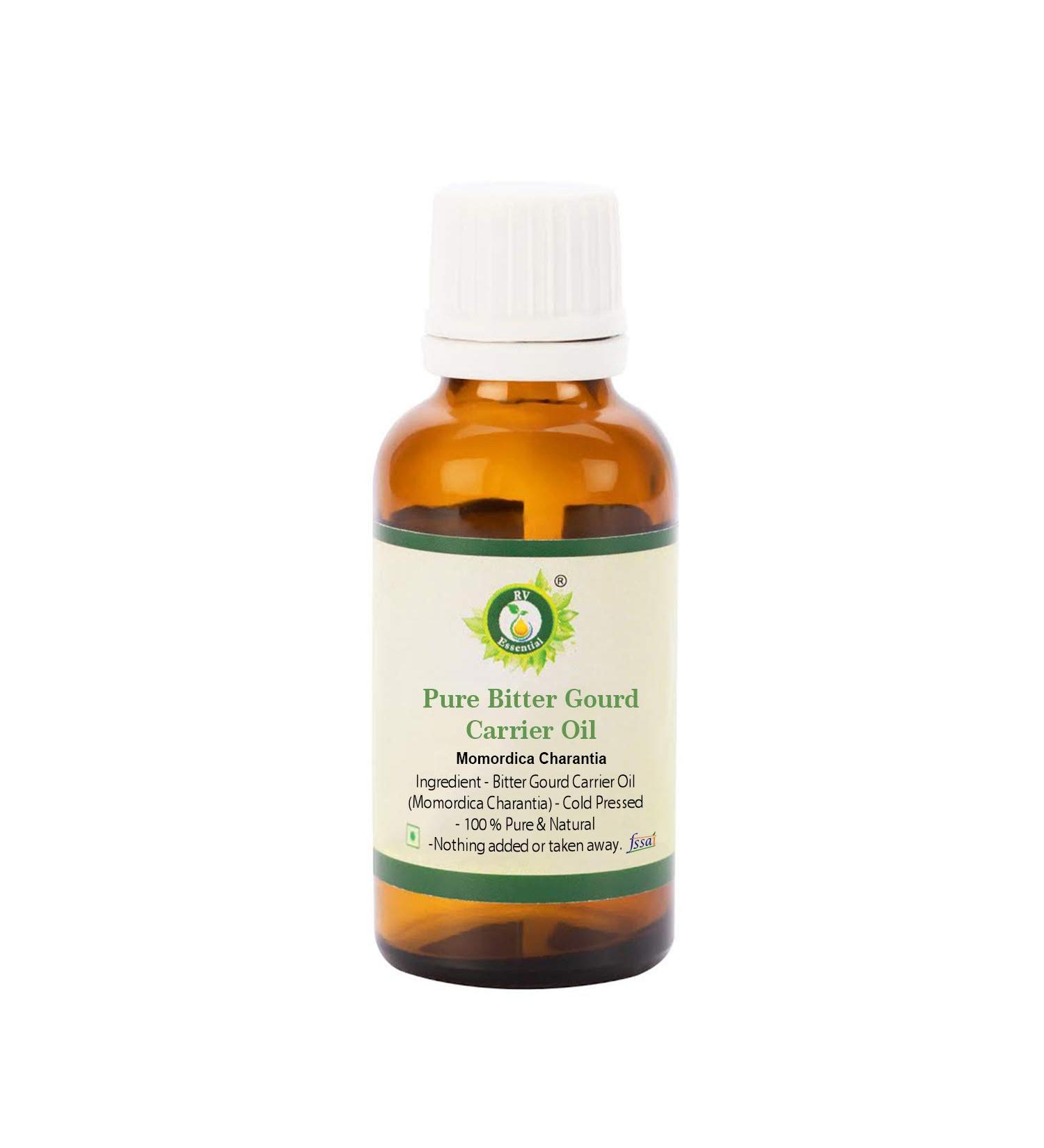 R V Essential Pure Bitter Pumpkin Seed Oil 15ml - 100% Natural Cold-Pressed Momordica Charantia for Optimal Health - International Shipping Available - Buy Online on GoSupps.com