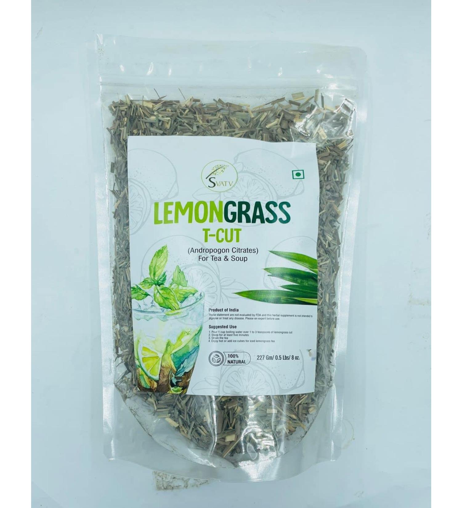 SVATV lemongrass Tea Loose Leaf (Cymbopogon Citratus) | Perfect for Tea & Seasoning | Lemongrass Dried Herbs | Versatile Herb | Easy To Brew - 227g 8.0 oz 0.50 Lbs - Buy Online on GoSupps.com
