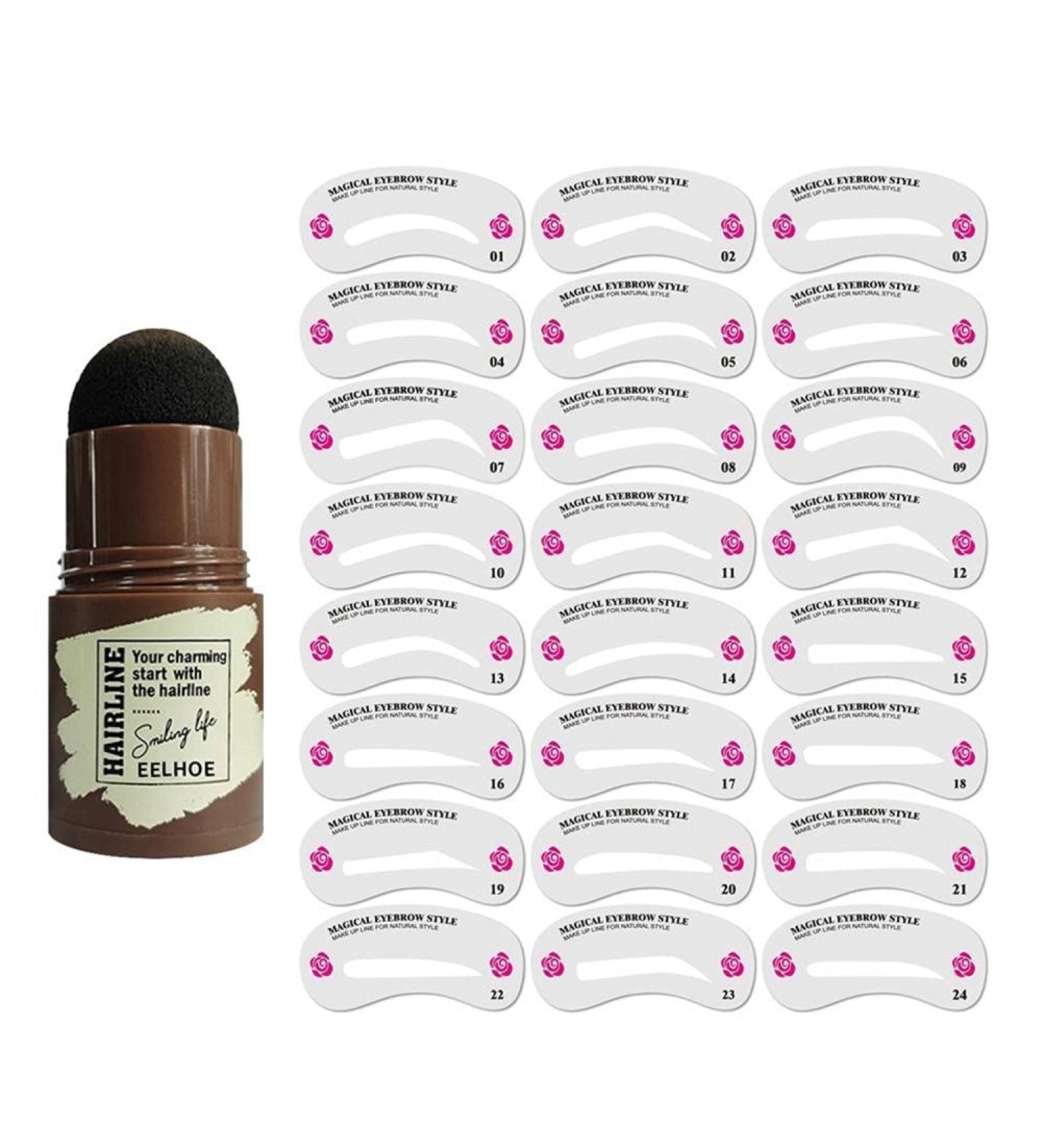Brosep Perfect Eyebrow Powder Stamp - Long-Lasting Brow Shaping Kit with 24 Brow Cards for Flawless Makeup - Buy Online on GoSupps.com