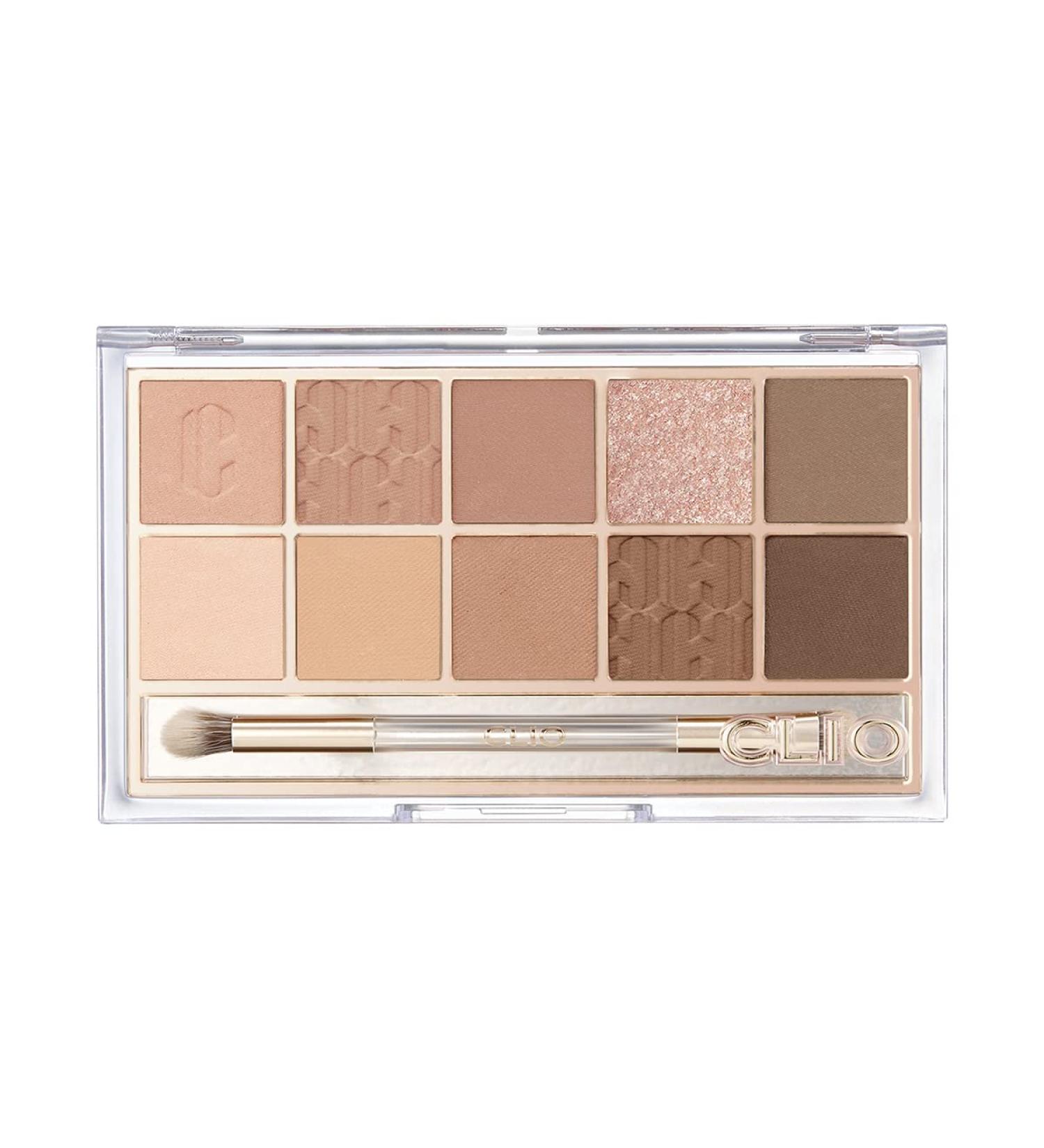 CLIO Pro Eye Shadow Palette - Matte, Shimmer, Glitter, Pearls - Highly Pigmented & Long-Wearing (Walking on the Cosy Alley) - Buy Online on GoSupps.com