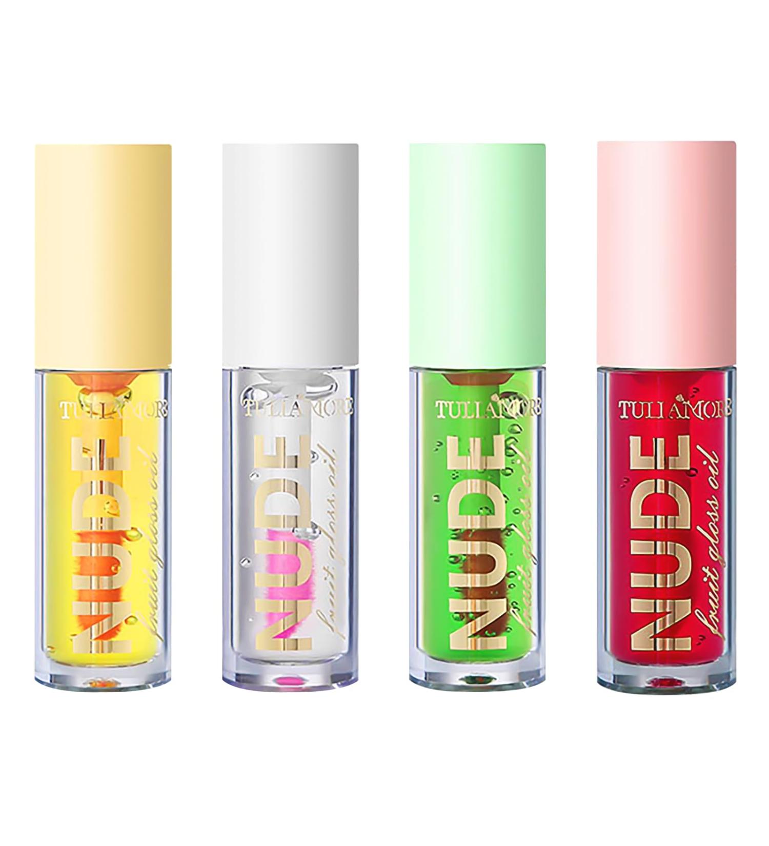 LOPHE 4Pcs Plumping Lip Oil Kit Makeup Lip Gloss Set Fruit-Flavored Lip Care Oil Long Moisturizing Lip Gloss Tinted Lip Oil Non-Sticky FInish High-Shine Hydrating Light Clear Liquid Lipsticks 4PCS-C - Buy Online on GoSupps.com