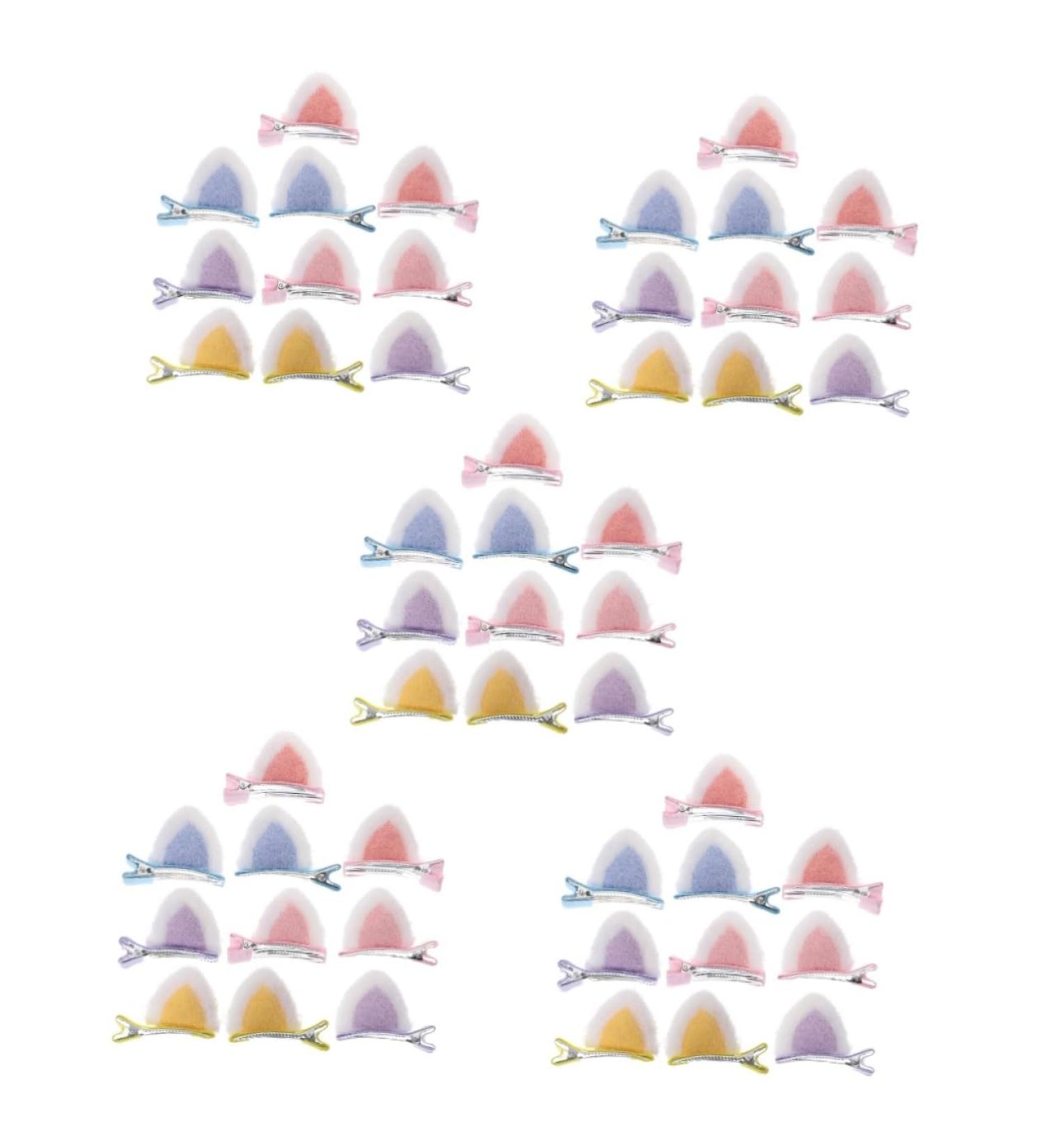 minkissy 25 Pairs Children's Hairpin Hair Clips for Kids Childrens Barrettes Cat Ear Hair Clips Plush Hair Accessories Kids Headbands Bunny Headband Fox Ear Hair Band Girls Hair Halloween - Buy Online on GoSupps.com