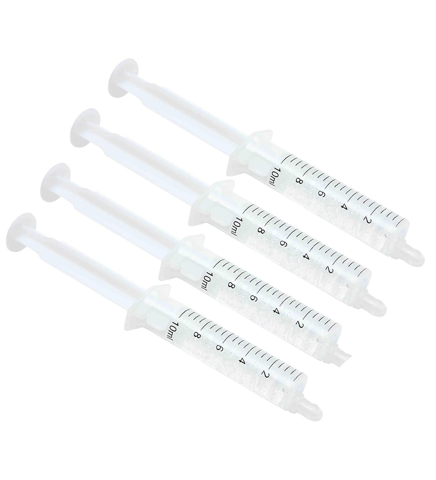 4 Syringes of 10ml Teeth Bleaching Whitening 22% Gel Syringes -Free Shade Guide