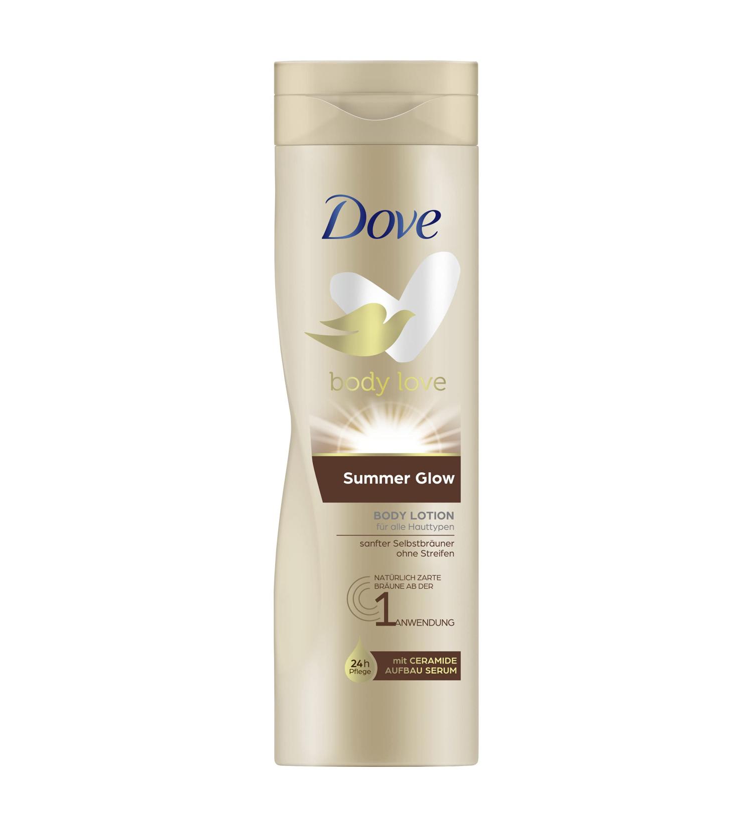 Dove Body Love Body Lotion Summer Glow - Self-Tanner for All Skin Types | 250 ml | Natural Tan & Personal Care - Buy Online on GoSupps.com