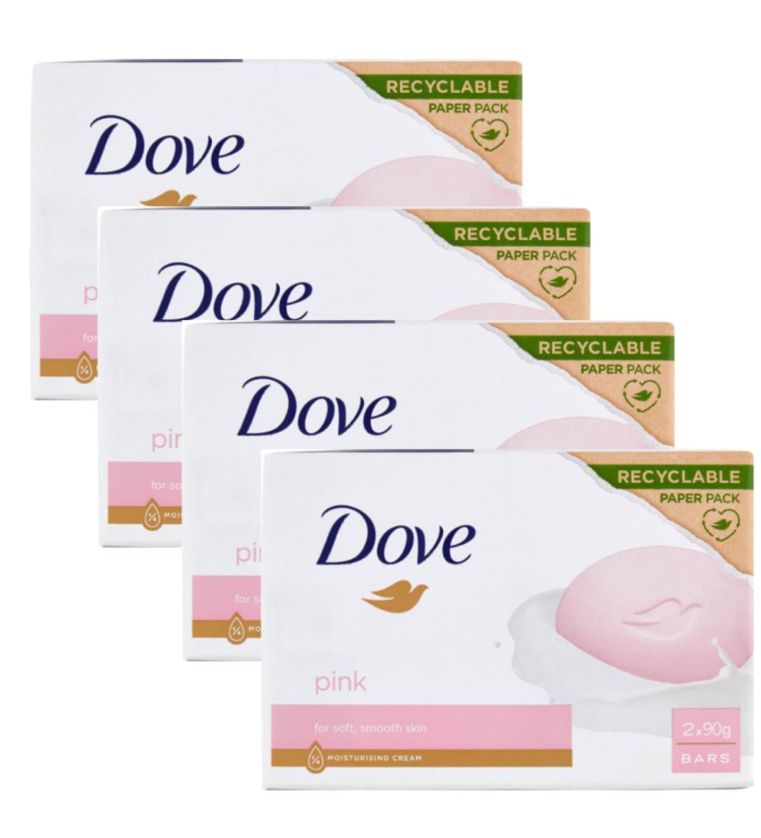  Dove Dove Beauty Cream Bar Solid Soap Various fragrances 2 x 90 g (4 units Pink) - Buy Online on GoSupps.com
