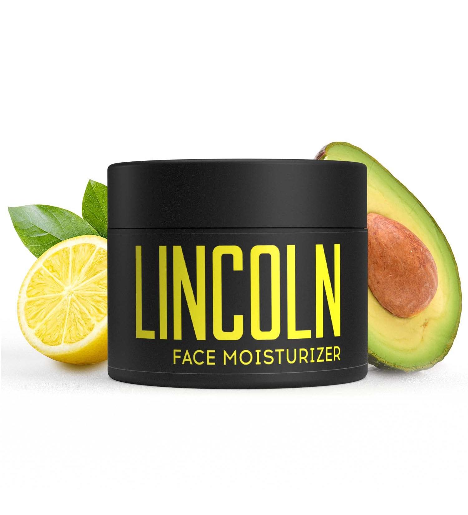 LINCOLN Natural Face Moisturiser For Men - Mens Moisturiser For Acne Prone Skin - Mens Face Moisturiser For Dry Skin & Oily Skin Moisturiser - Mens Face Cream & Moisturiser Face Cream for Men 100g - Buy Online on GoSupps.com