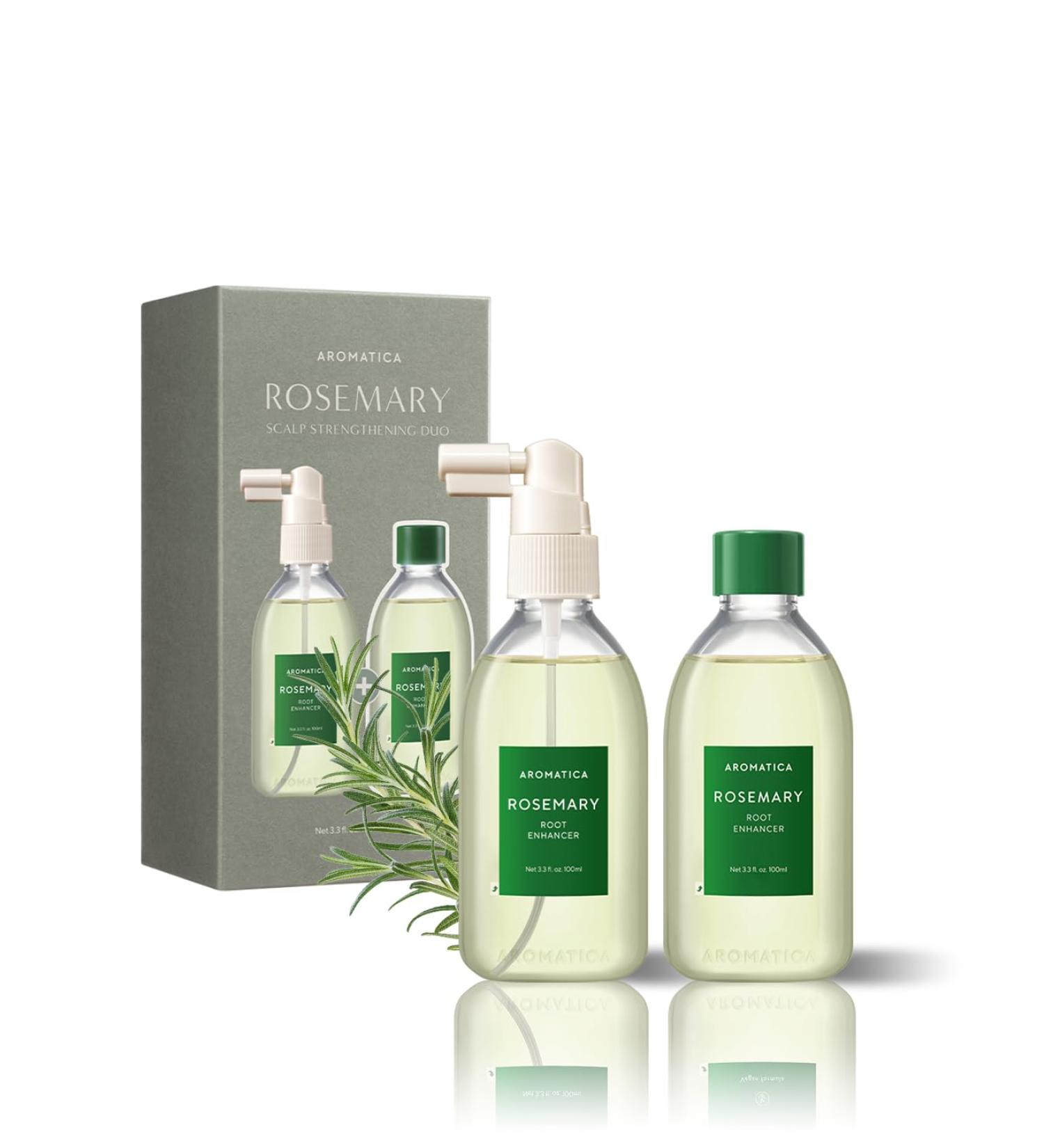AROMATICA Rosemary Scalp Strengthening Duo Set - Nourish & Relieve Itchy Scalp with Food-Grade Rosemary Oil - Sulfate Silicone & Paraben Free - International Shipping Available - Buy Online on GoSupps.com