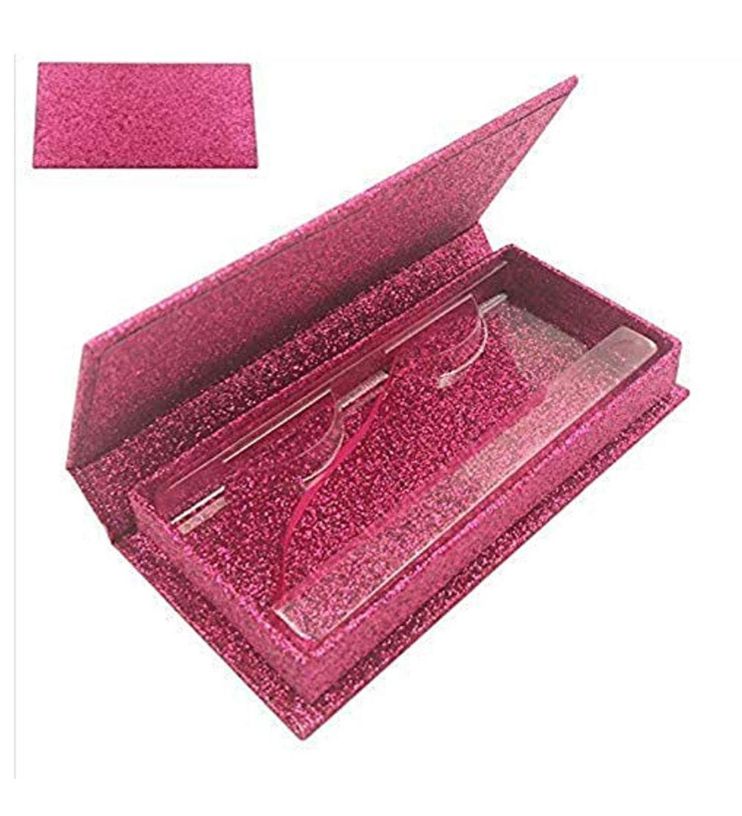 10pcs 25mm False Eyelashes Packaging Box with Custom Logo - Glitter Empty Makeup Storage Case for Fake 3D Mink Lashes (01) - Buy Online on GoSupps.com